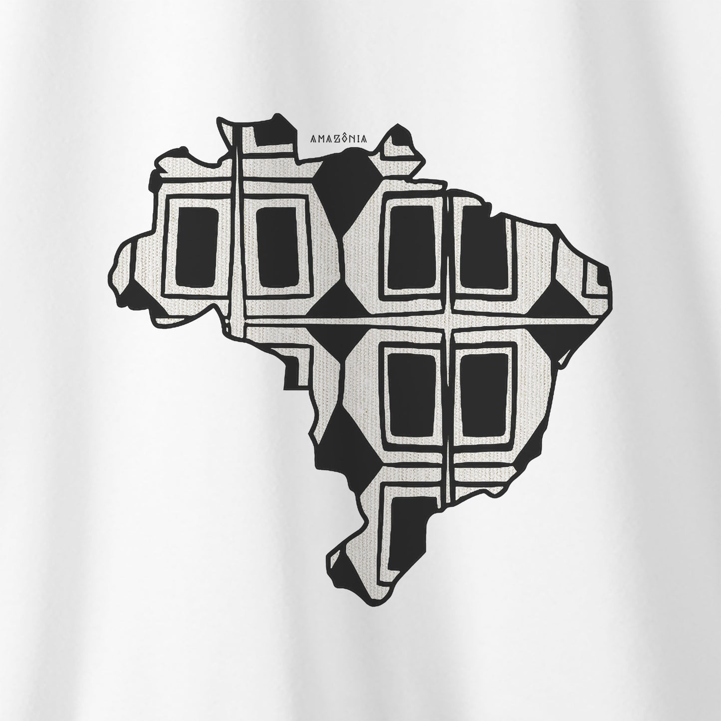 Camiseta Amazônia BRASIL INDÍGENA - BRANCO - cód 0674