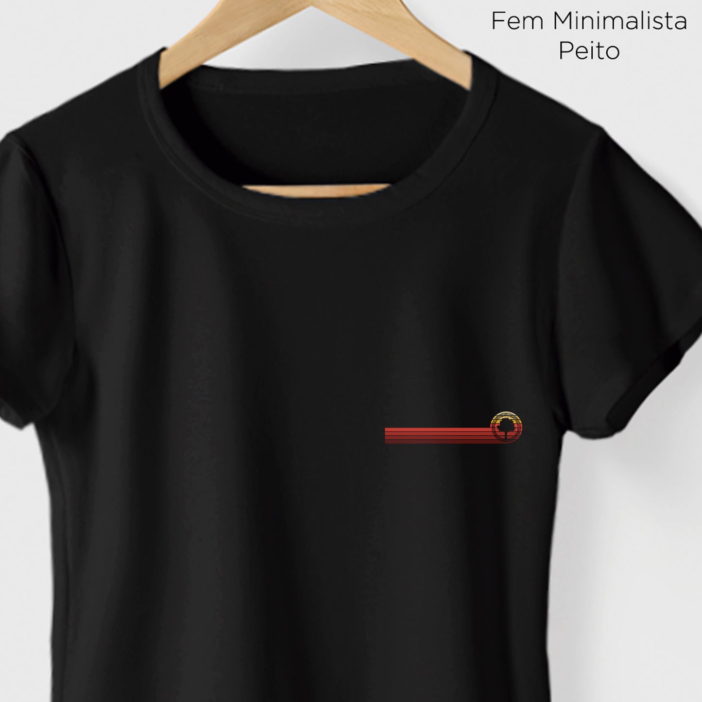 Camiseta Amazônia SUNSET STRIPES - PRETO - cód 0681