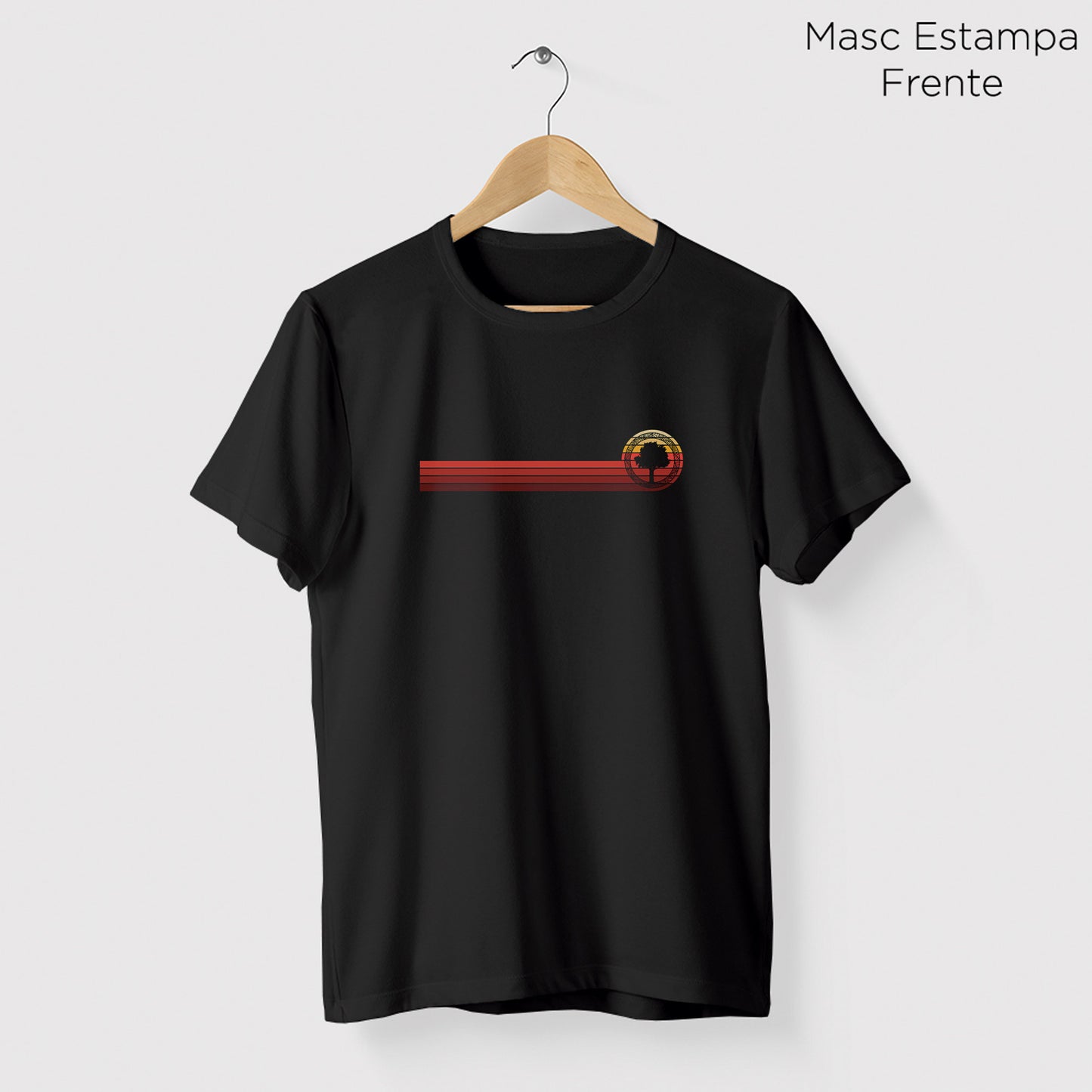 Camiseta Amazônia SUNSET STRIPES - PRETO - cód 0681