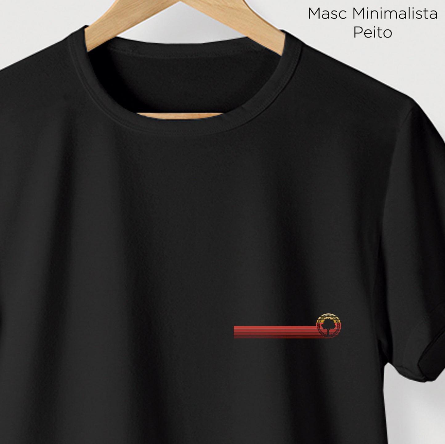 Camiseta Amazônia SUNSET STRIPES - PRETO - cód 0681