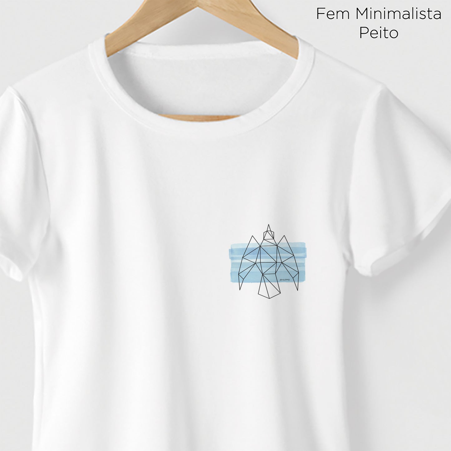 Camiseta Amazônia CÉU PÁSSARO - BRANCO - cód 0684