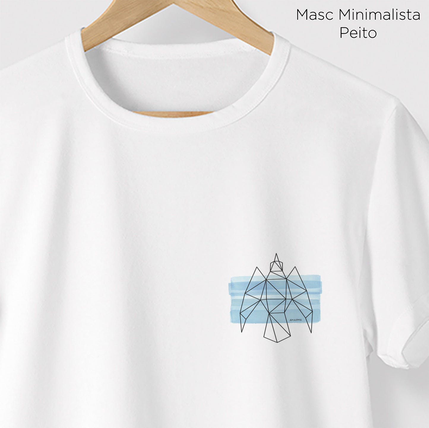 Camiseta Amazônia CÉU PÁSSARO - BRANCO - cód 0684