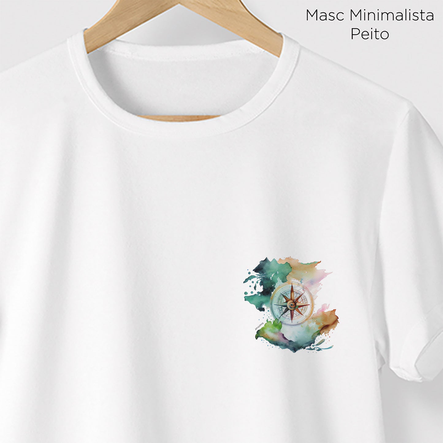 Camiseta Amazônia COMPASS - BRANCO - cód 0704