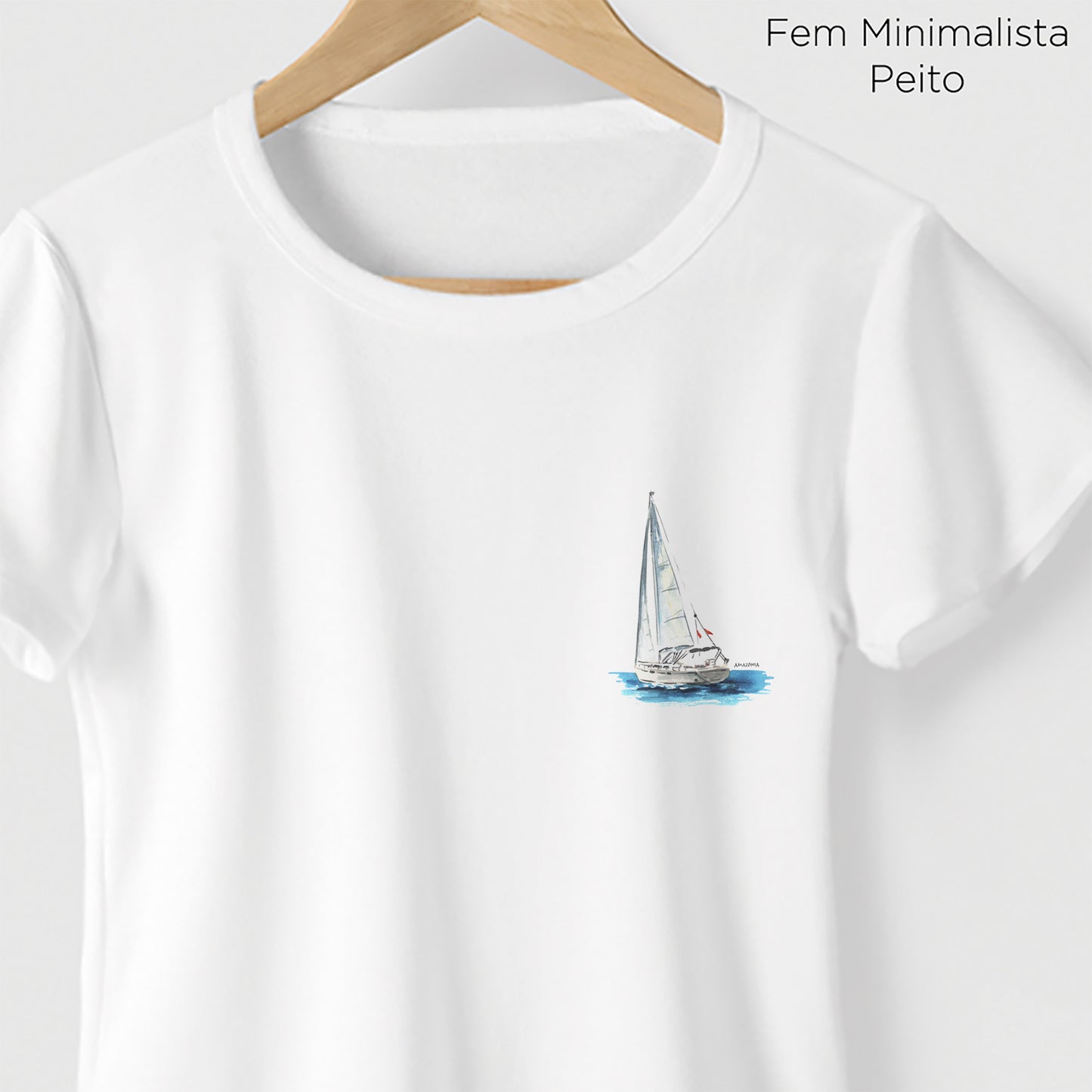 Camiseta Amazônia NAVEGANDO - BRANCO - cód 0705