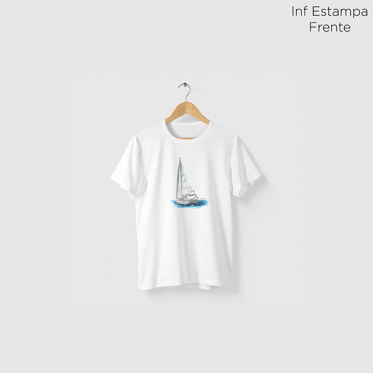 Camiseta Amazônia NAVEGANDO - BRANCO - cód 0705
