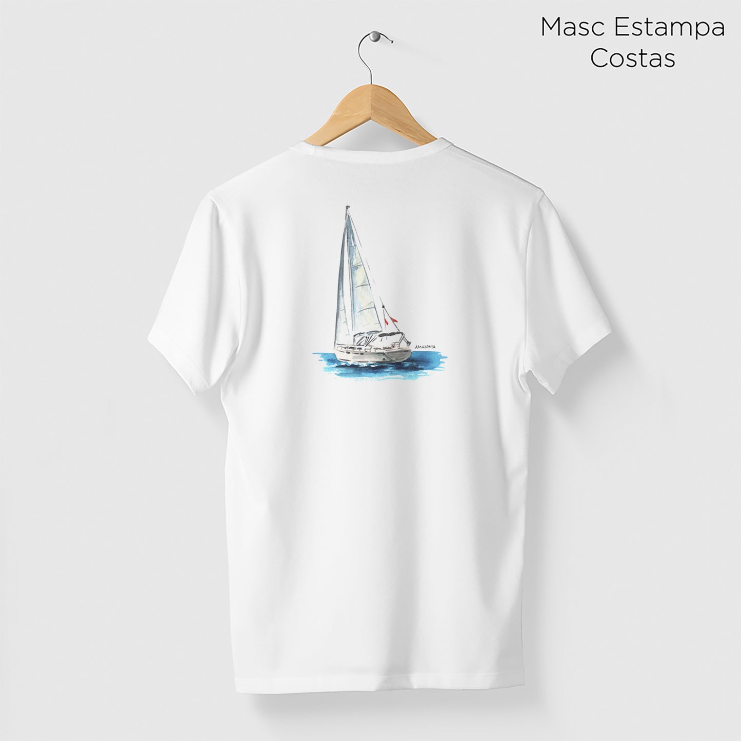 Camiseta Amazônia NAVEGANDO - BRANCO - cód 0705