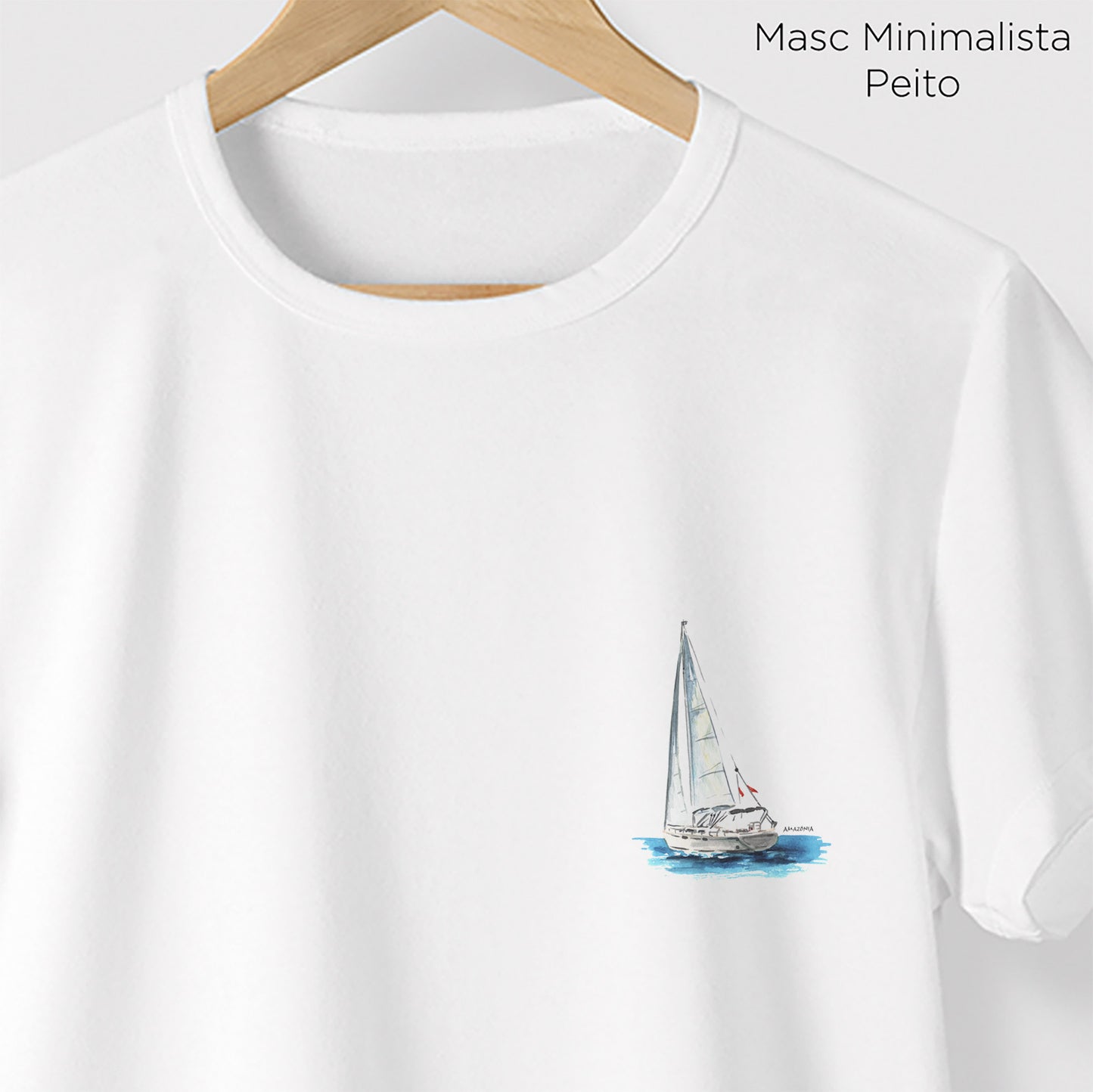 Camiseta Amazônia NAVEGANDO - BRANCO - cód 0705