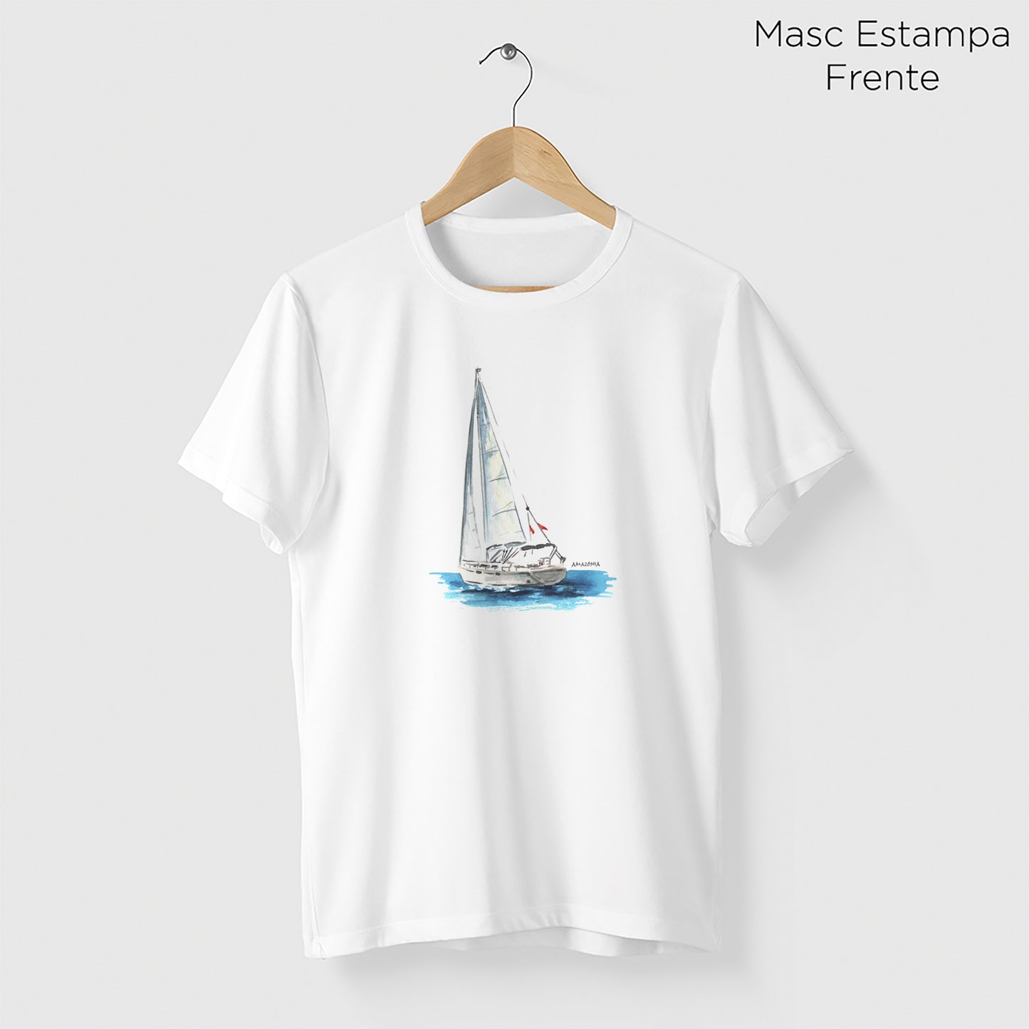 Camiseta Amazônia NAVEGANDO - BRANCO - cód 0705