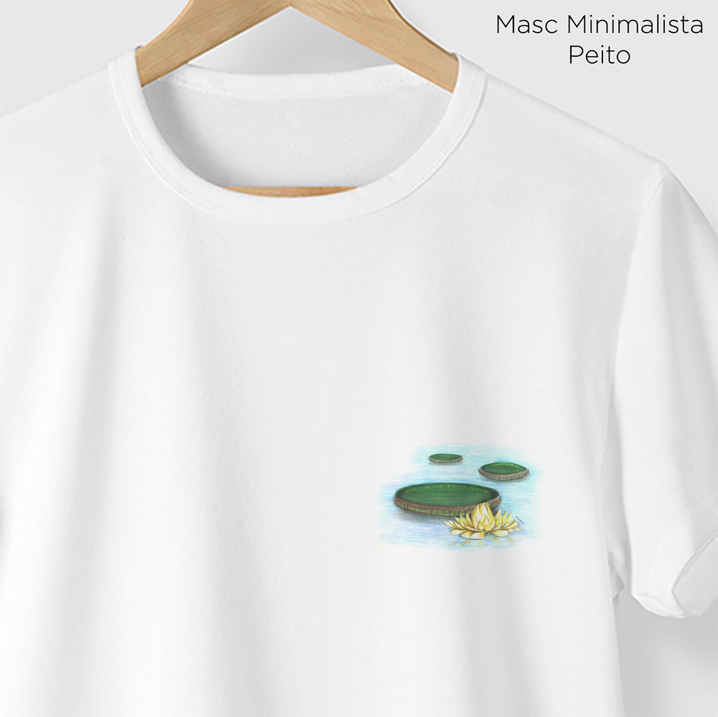 Camiseta Amazônia VITÓRIA-RÉGIA - BRANCO - cód 0742