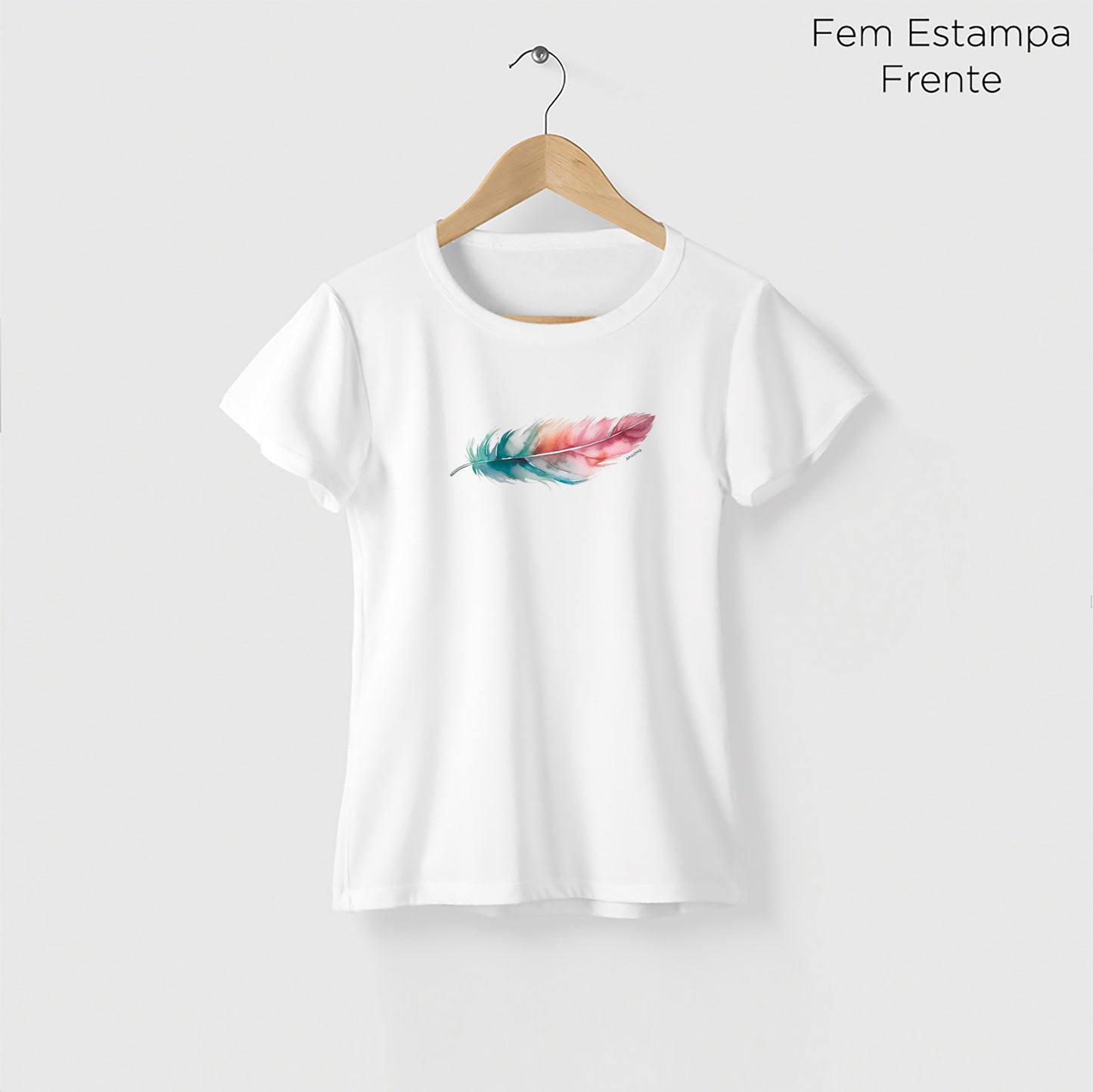 Camiseta Amazônia PENA PERFEITA - BRANCO - cód 0756