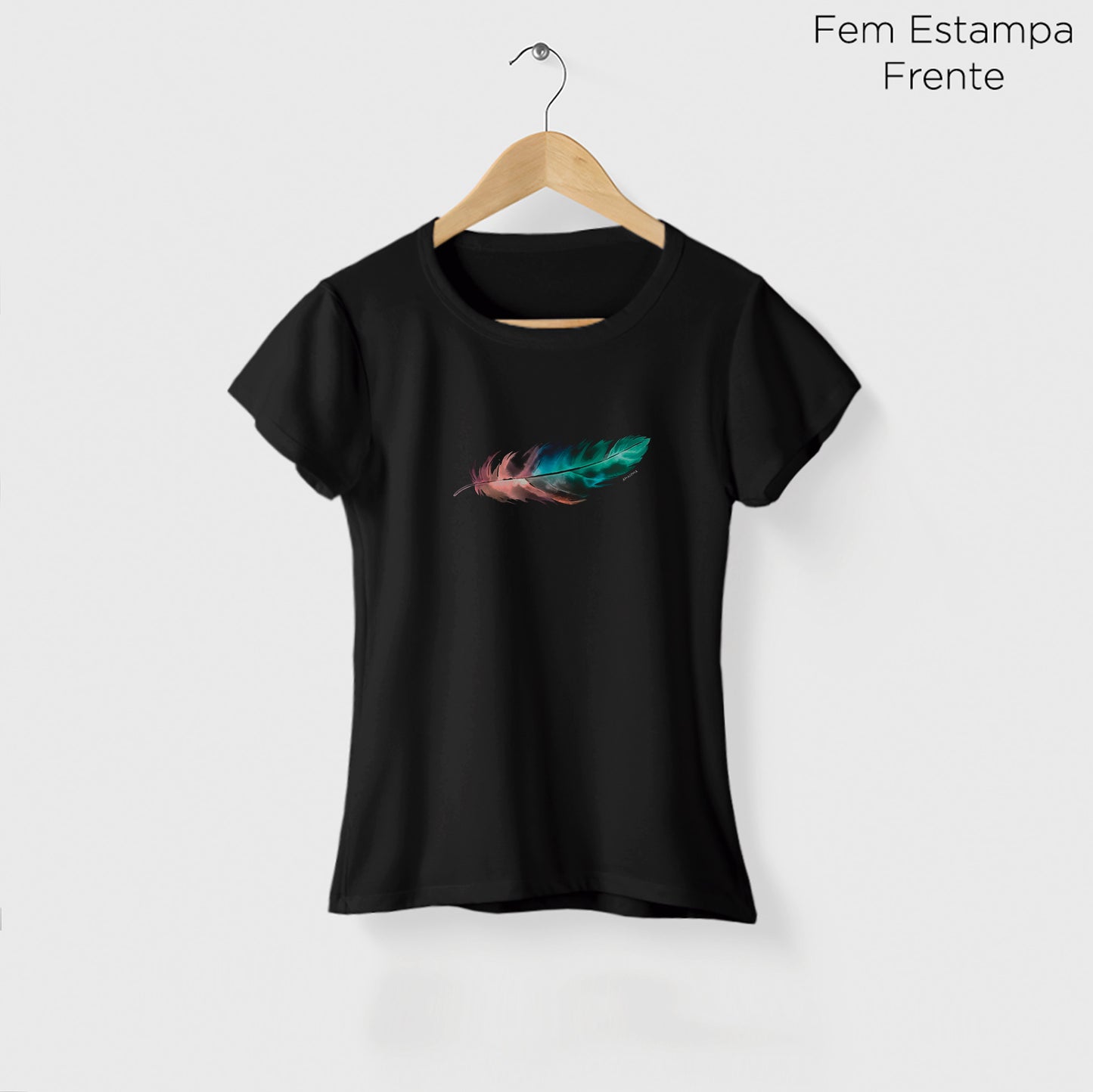 Camiseta Amazônia PENA PERFEITA - PRETO - cód 0756
