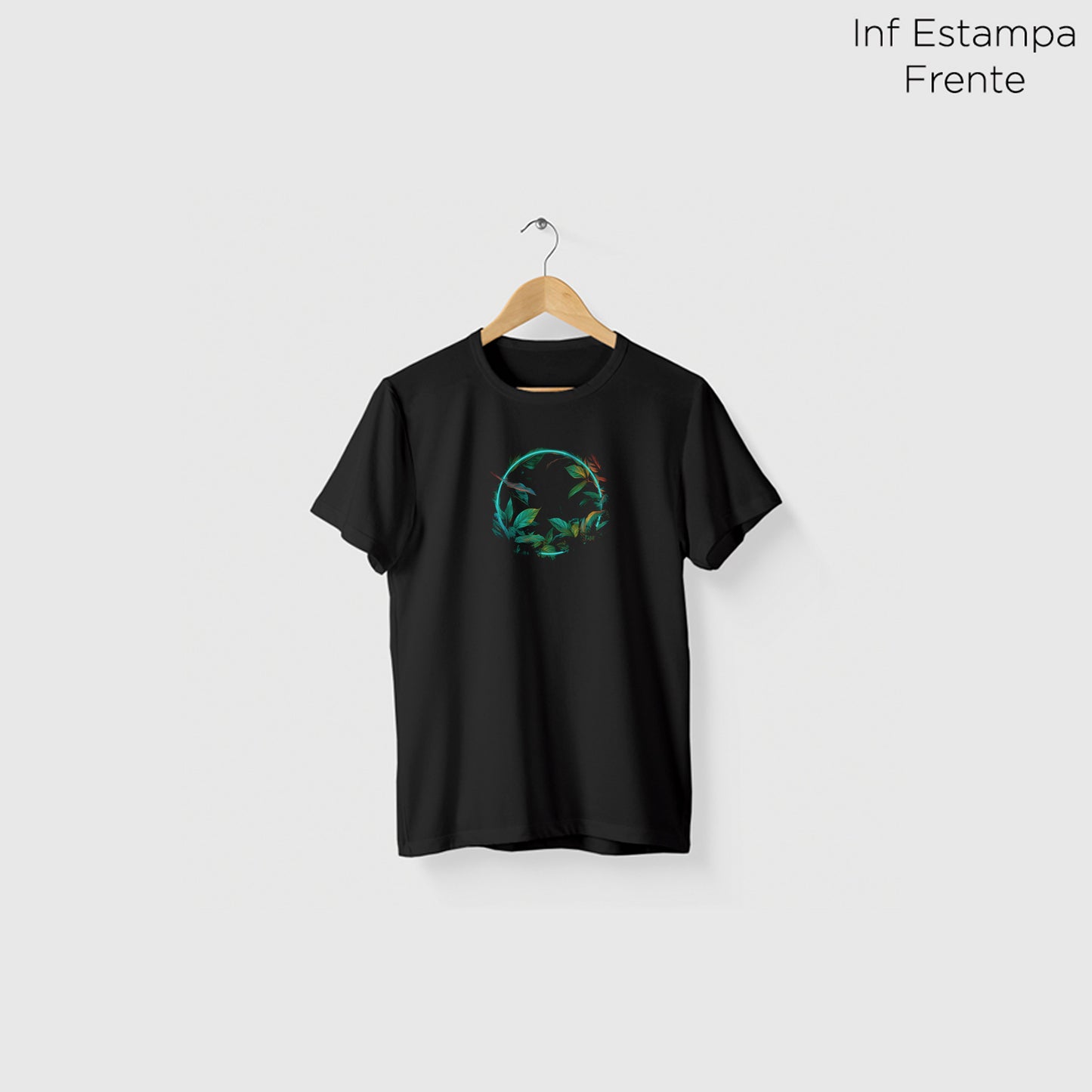 Camiseta Amazônia CÍRCULO FLORESTA - PRETO - cód 0759