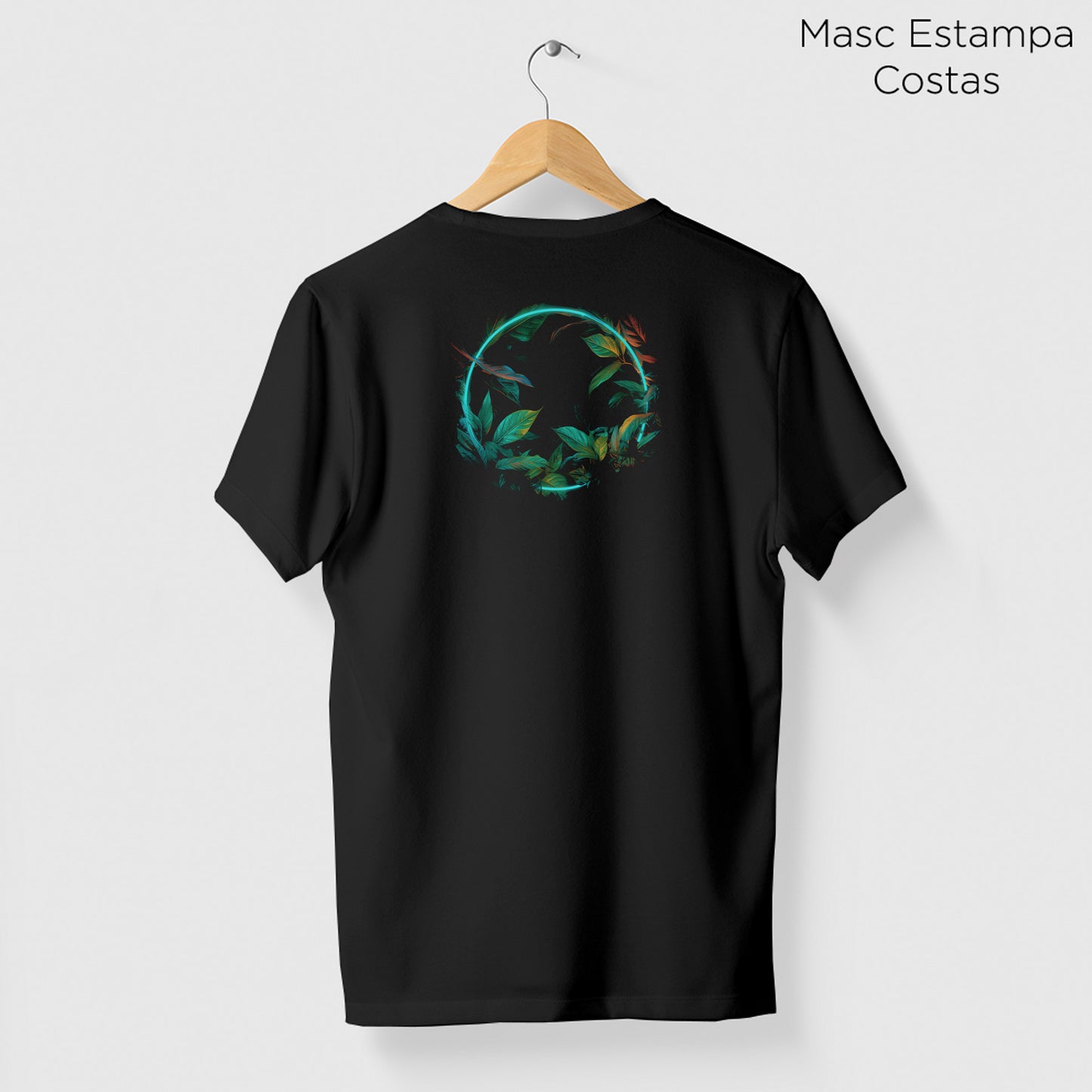 Camiseta Amazônia CÍRCULO FLORESTA - PRETO - cód 0759