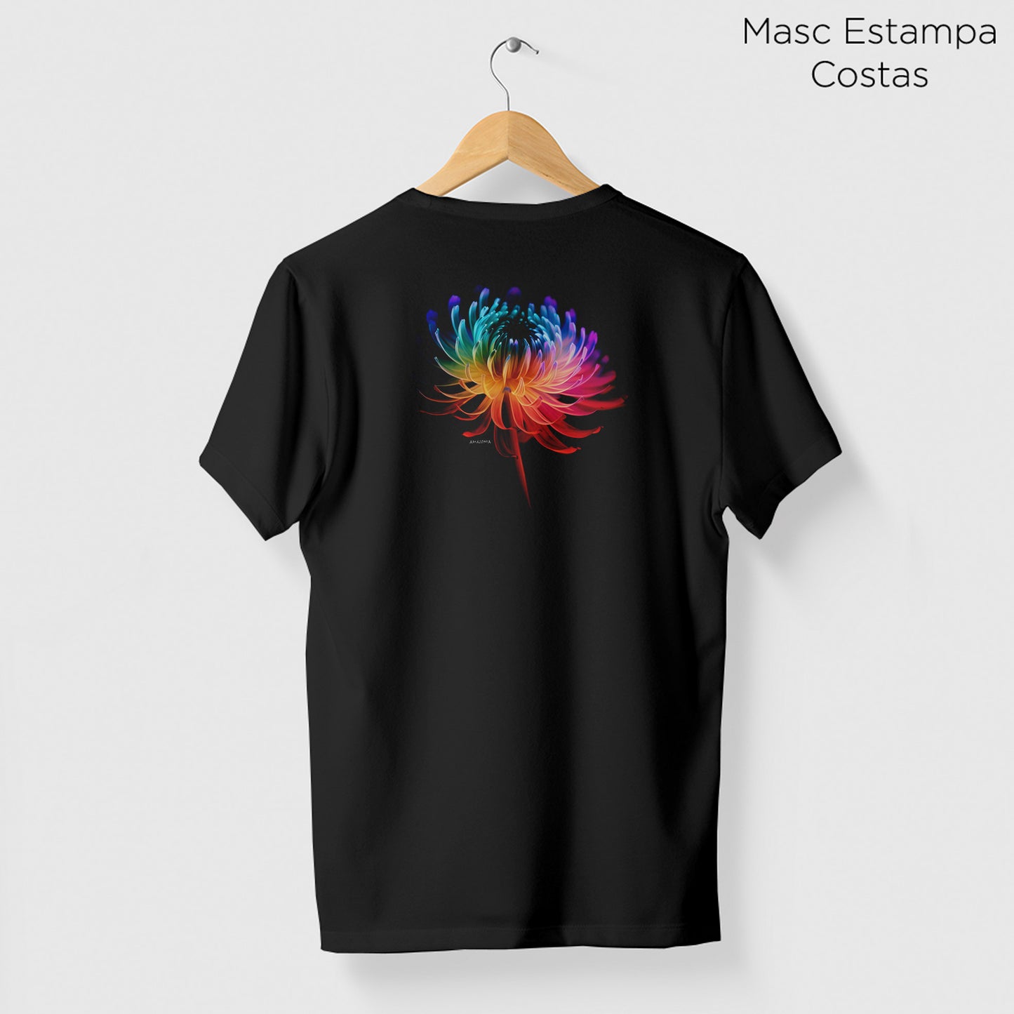 Camiseta Amazônia ENERGIA FLOR - PRETO - cód 0766