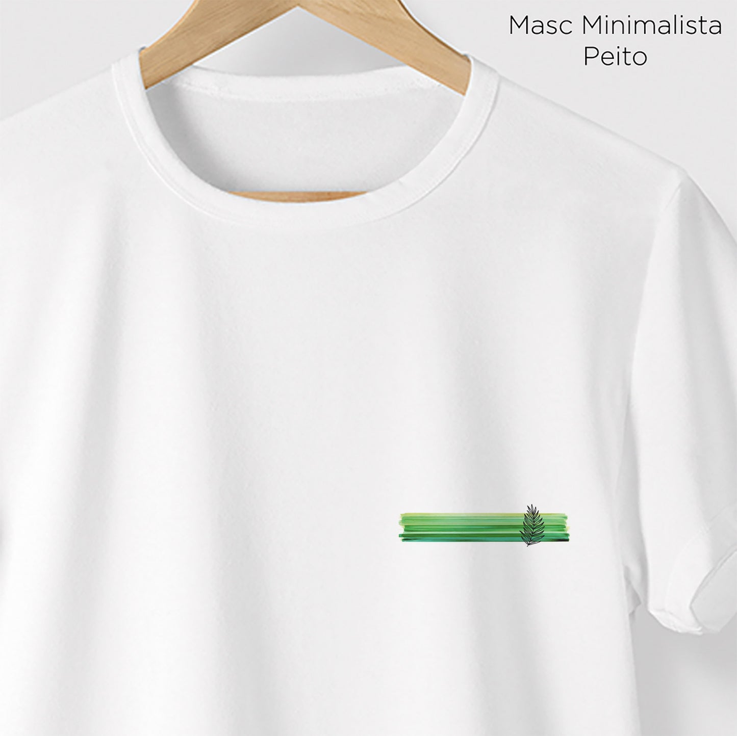 Camiseta Amazônia LEAF STRIPE - BRANCO - cód 0781