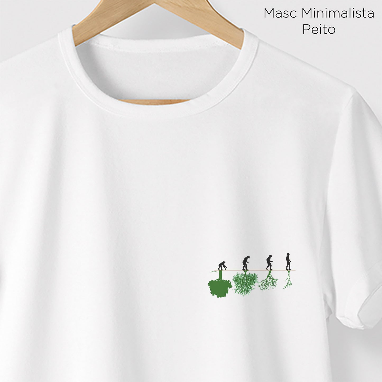 Camiseta Amazônia ASSIM CAMINHA A HUMANIDADE - BRANCO - cód 0789