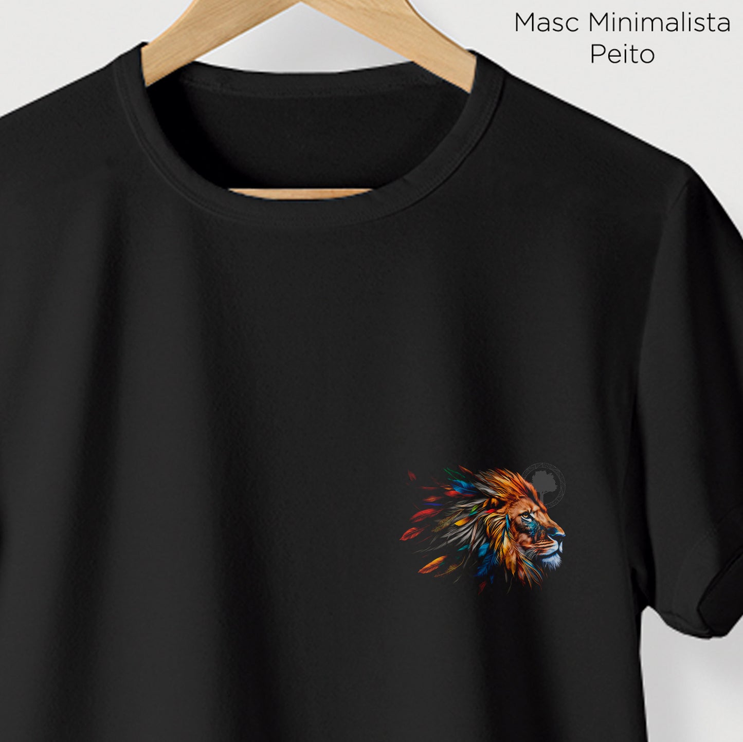 Camiseta Amazônia LION COLORS - PRETO - cód 0809
