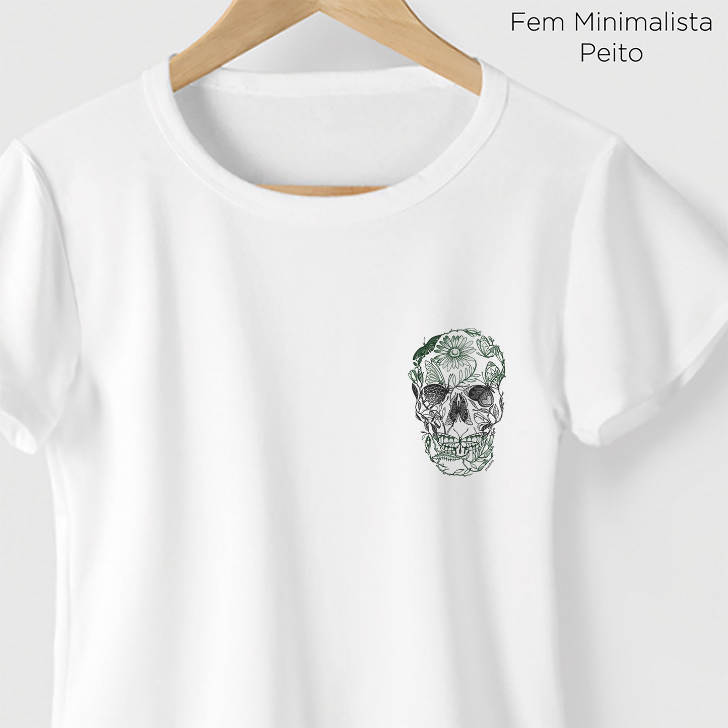 Camiseta Amazônia CAVEIRA NATUREZA - BRANCO - cód 0820