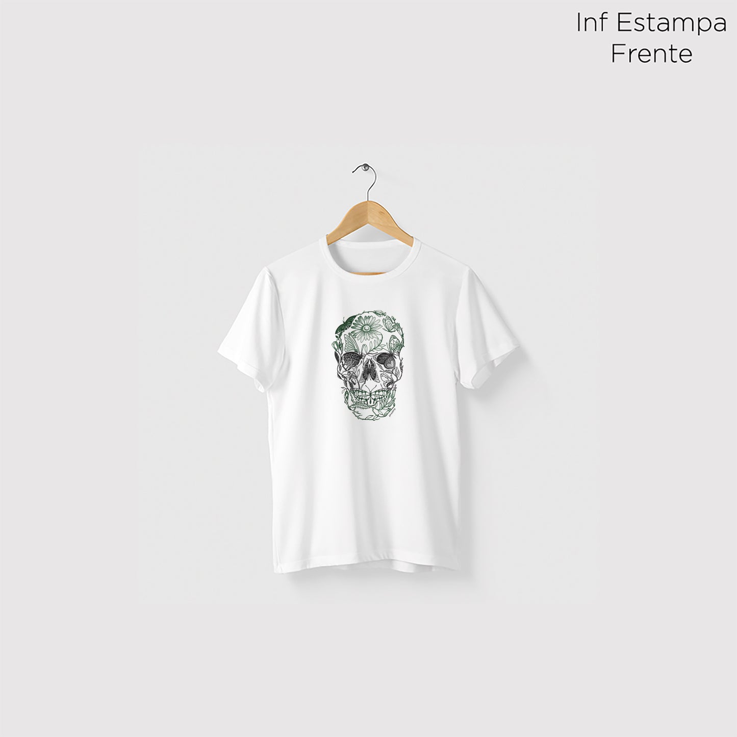 Camiseta Amazônia CAVEIRA NATUREZA - BRANCO - cód 0820