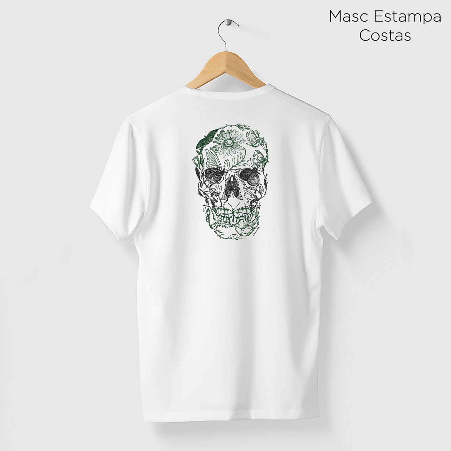 Camiseta Amazônia CAVEIRA NATUREZA - BRANCO - cód 0820