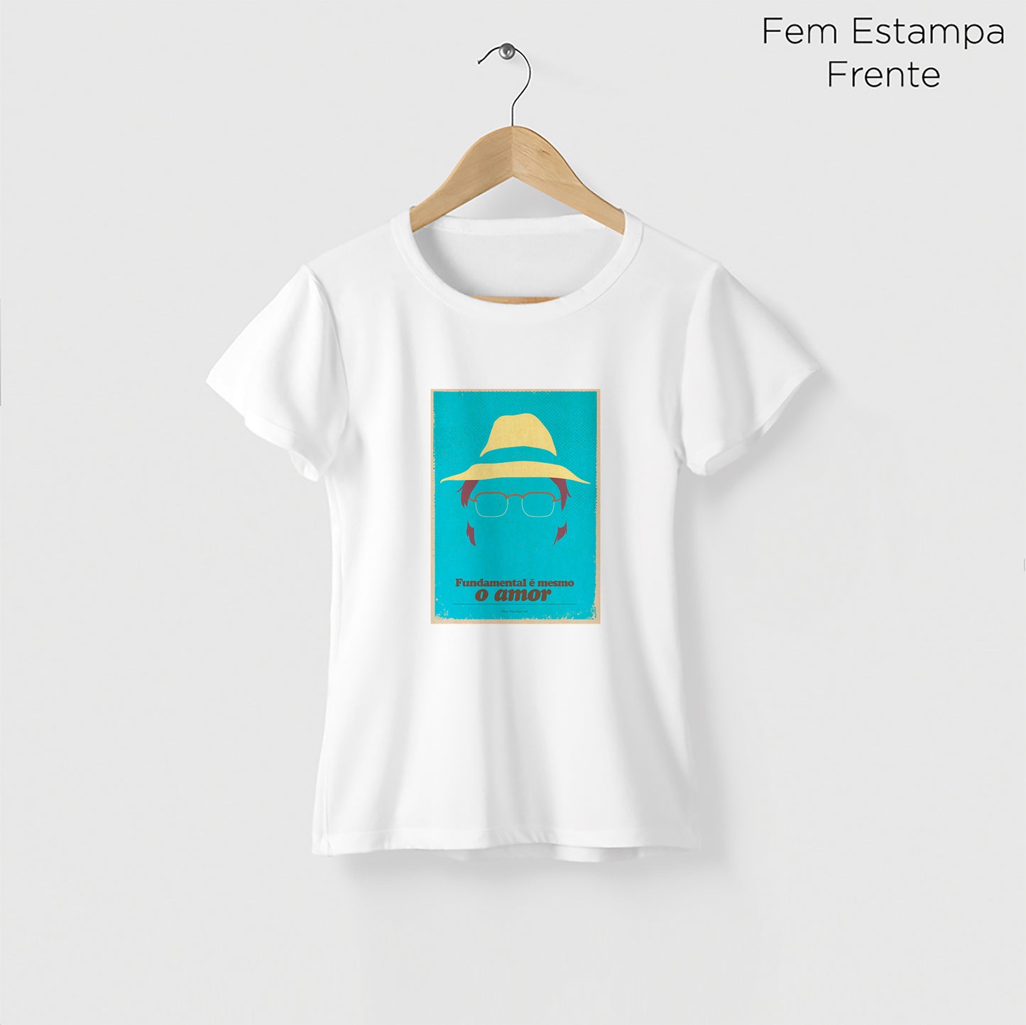 Camiseta Amazônia MPB TOM JOBIM - BRANCO - cód 10069