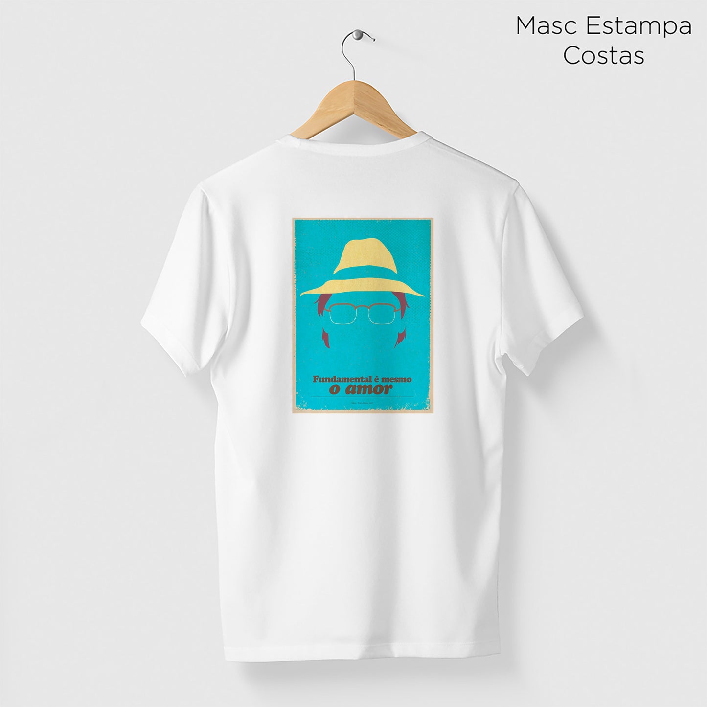 Camiseta Amazônia MPB TOM JOBIM - BRANCO - cód 10069