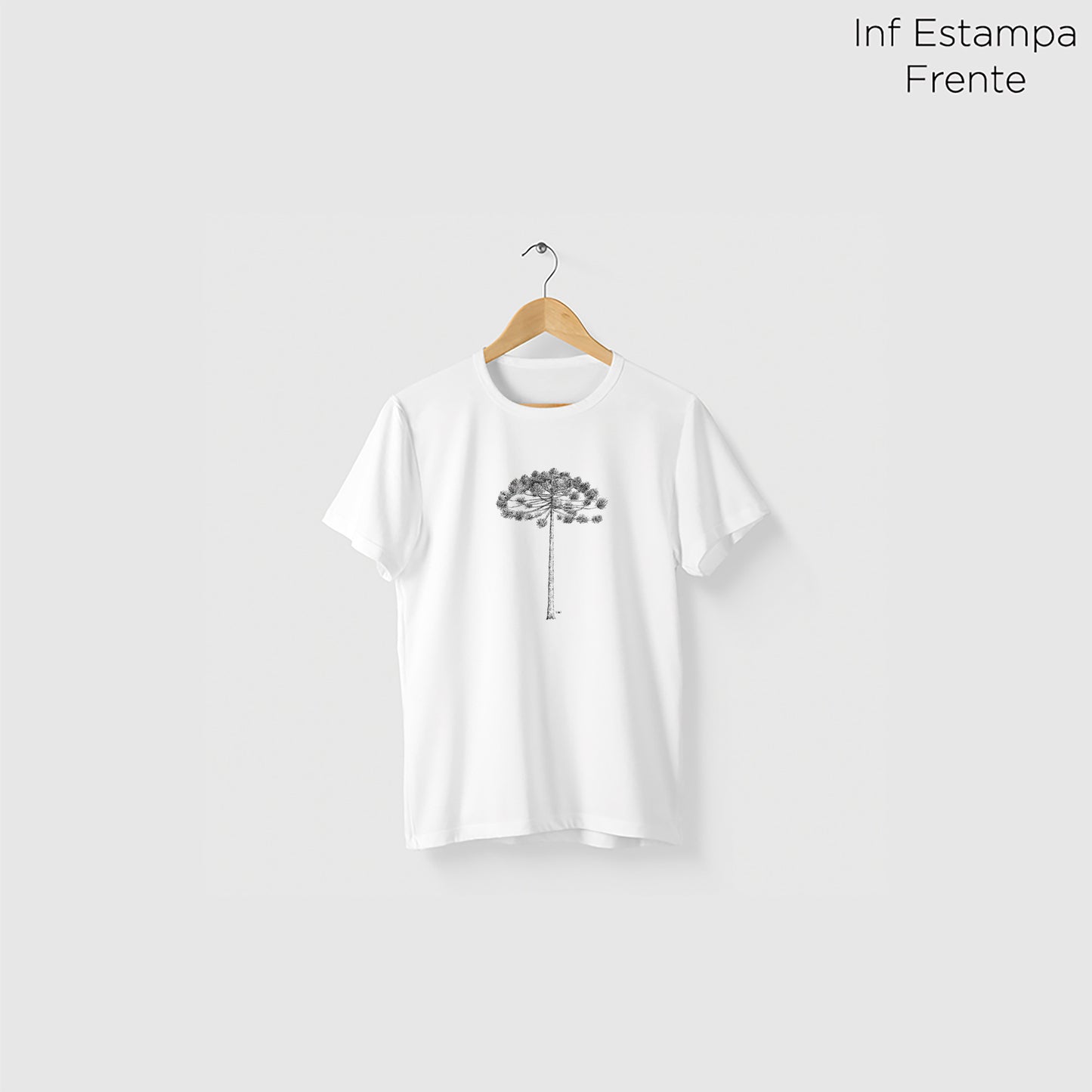 Camiseta Amazônia ARAUCÁRIA - BRANCO - cód 10502