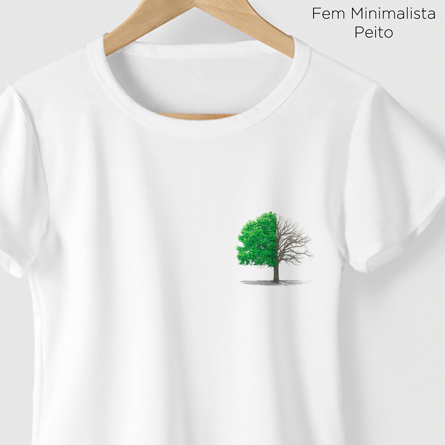 Camiseta Amazônia ON OFF - BRANCO - cód 1100