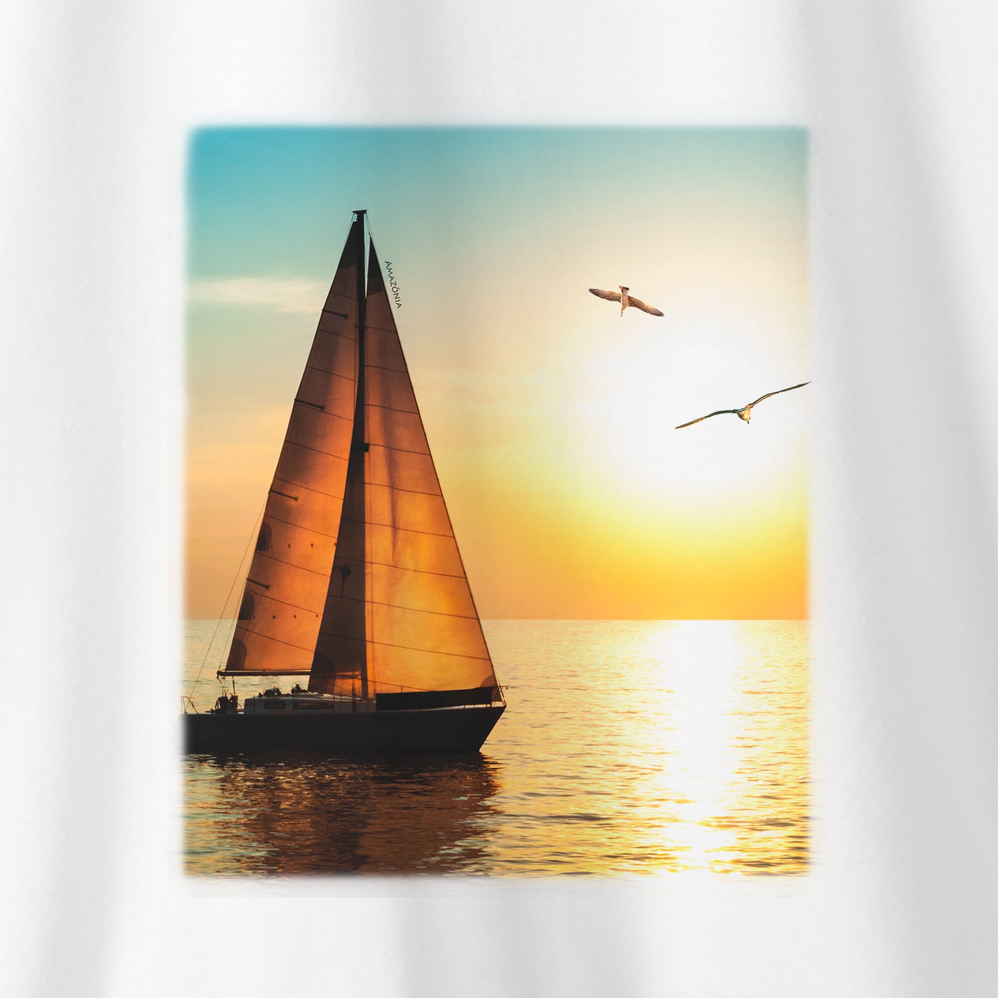 Camiseta Amazônia VELEIRO - BRANCO - cód 1133