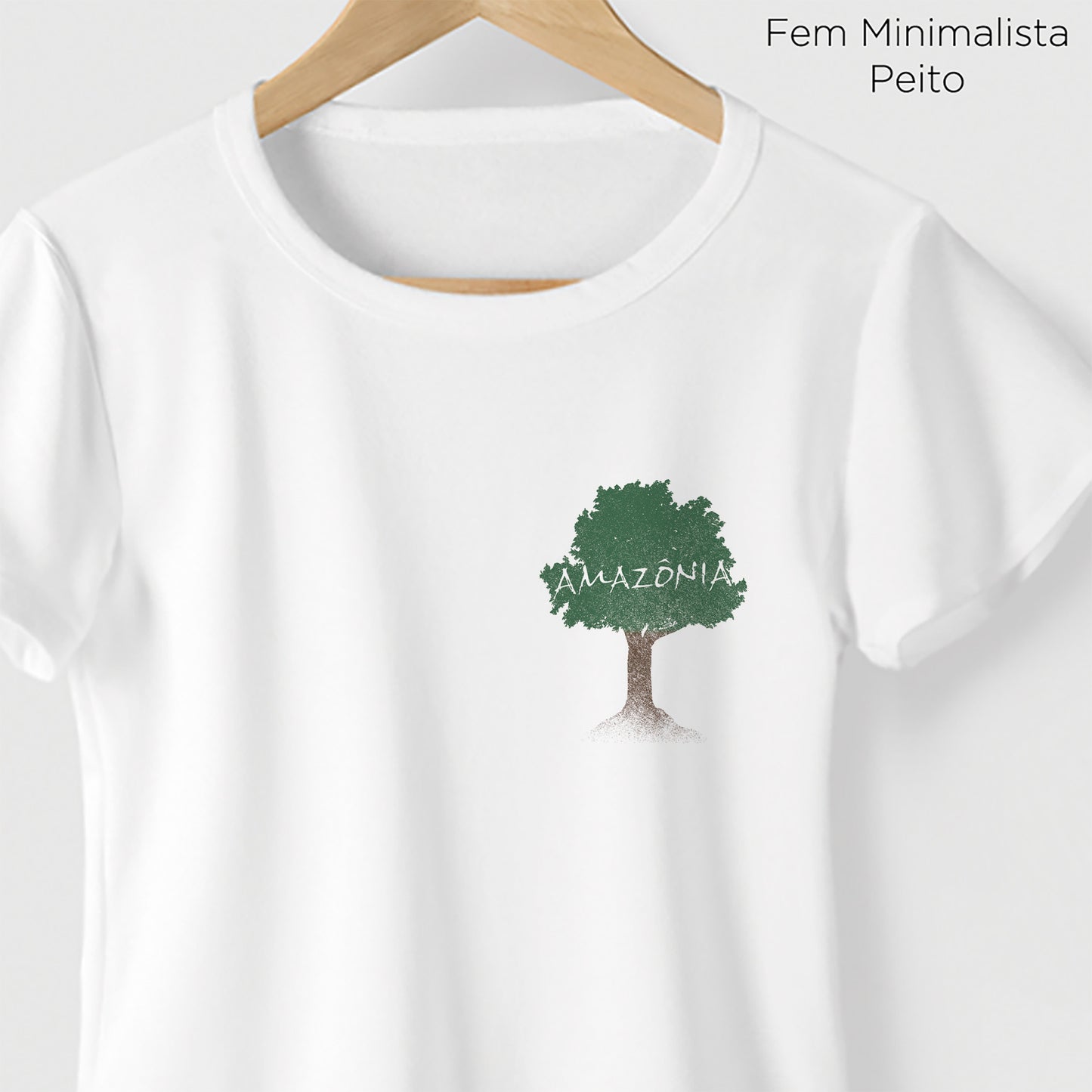 Camiseta Amazônia ÁRVORE TERRA - BRANCO - cód 1146