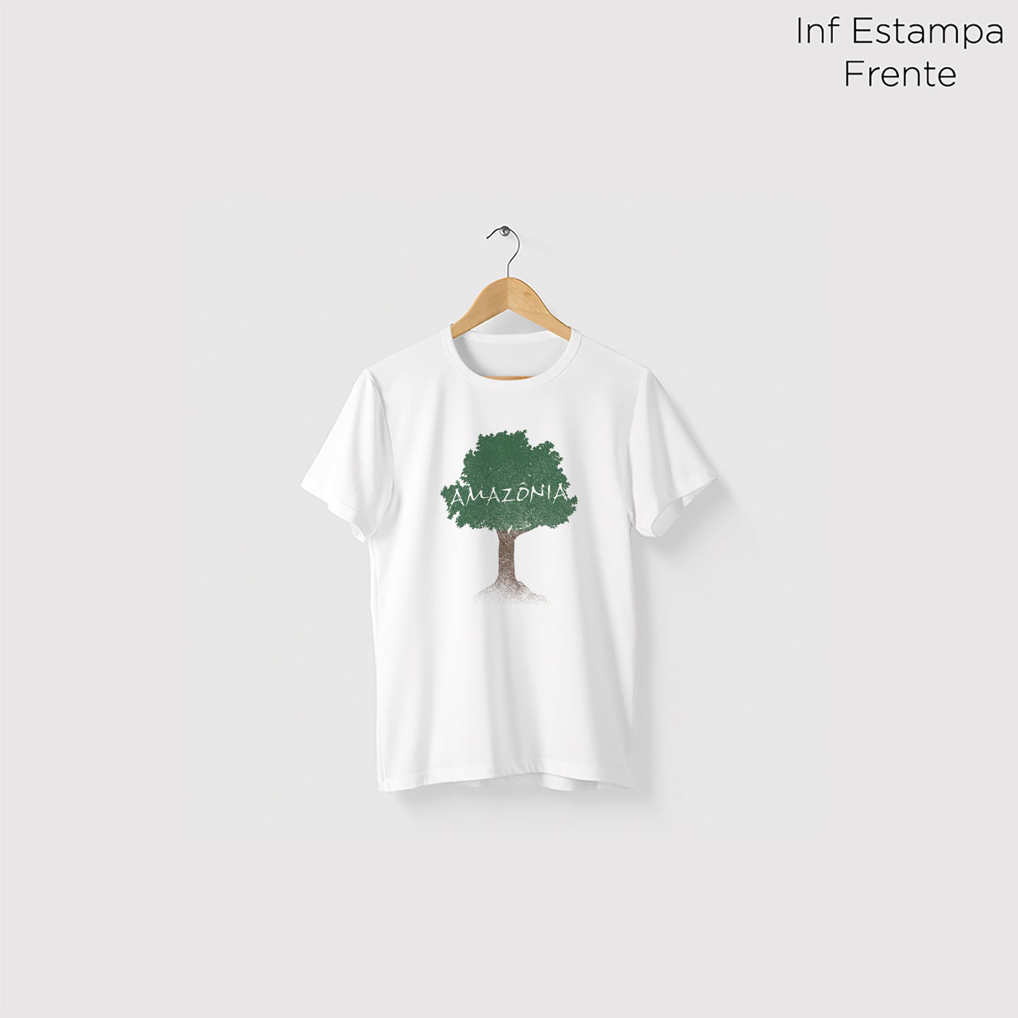 Camiseta Amazônia ÁRVORE TERRA - BRANCO - cód 1146