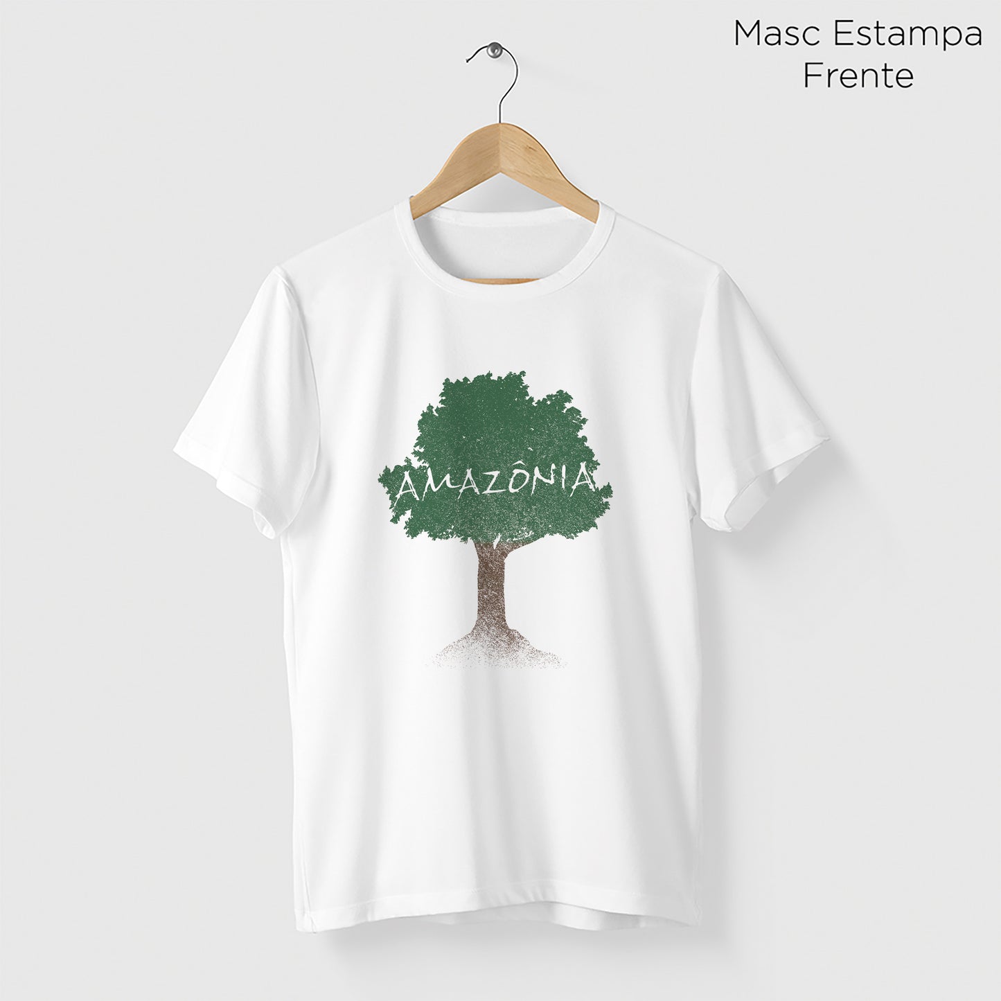Camiseta Amazônia ÁRVORE TERRA - BRANCO - cód 1146