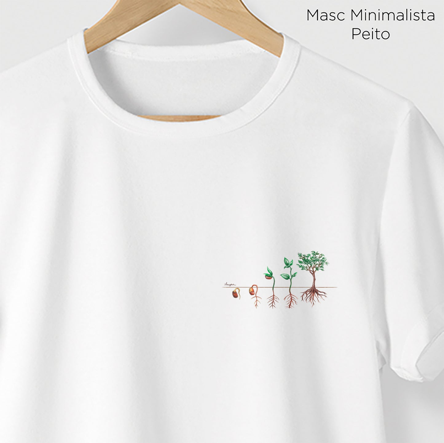Camiseta Amazônia PLANTE UMA SEMENTE – BRANCO - cód 1168