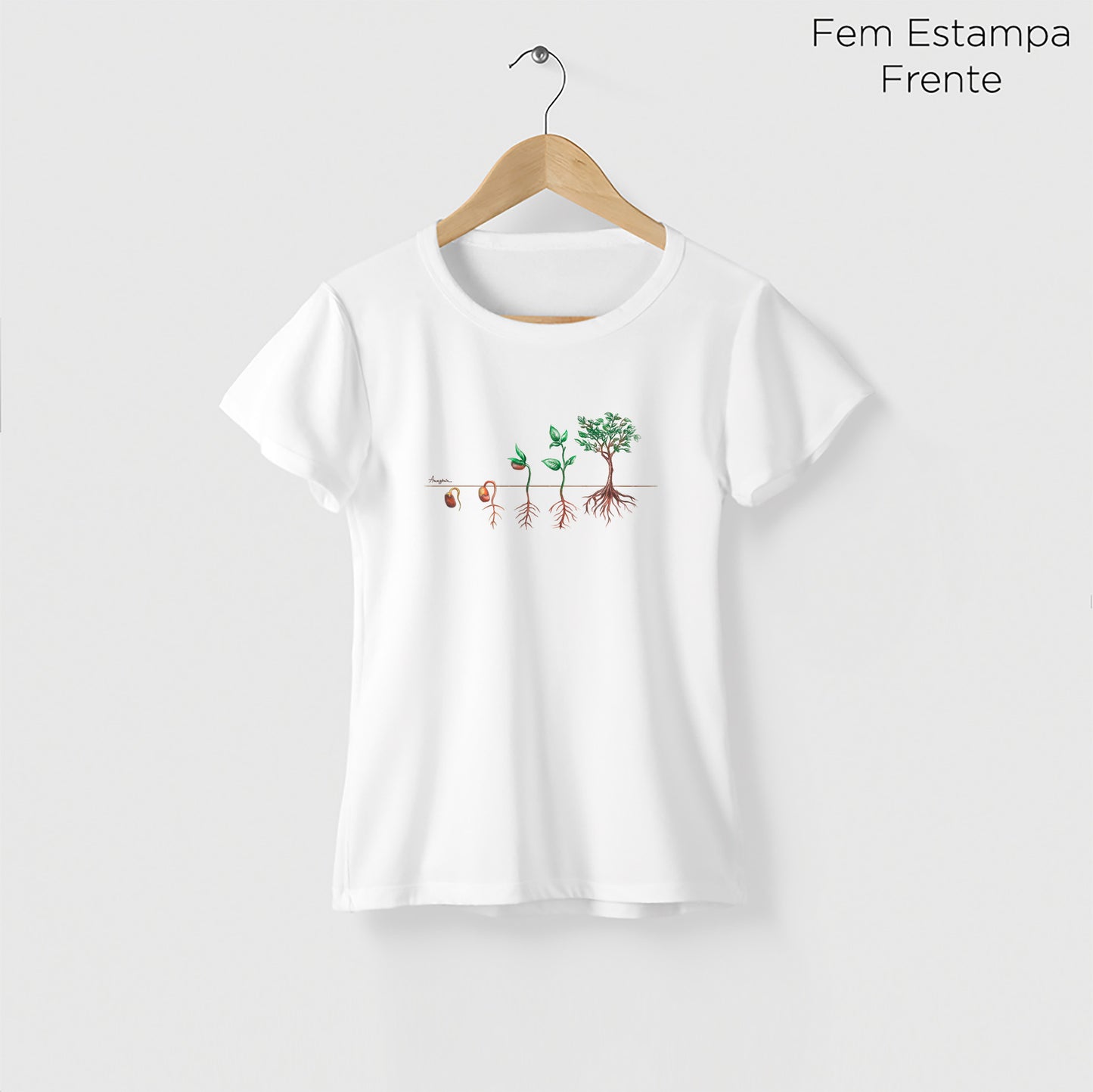 Camiseta Amazônia PLANTE UMA SEMENTE – BRANCO - cód 1168