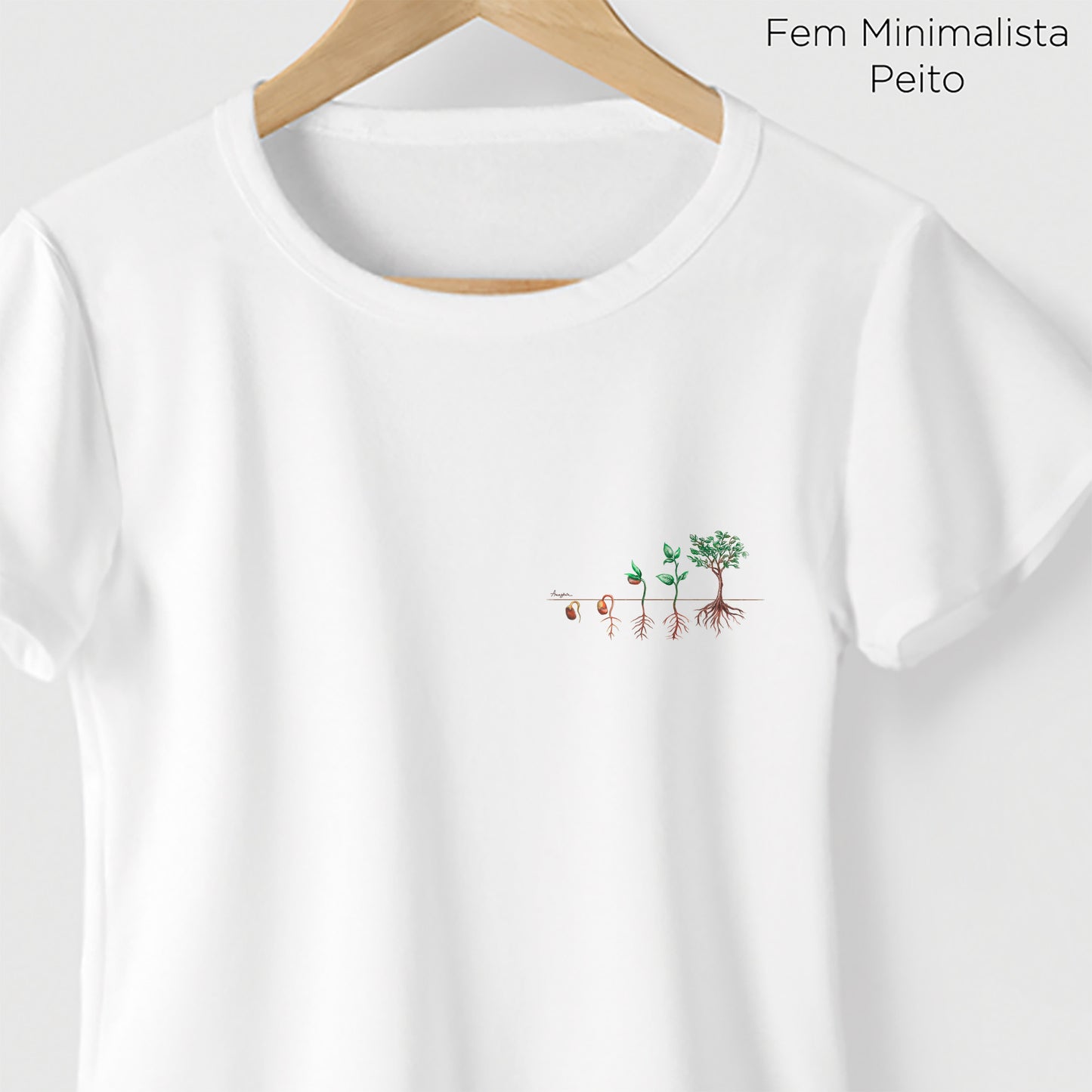 Camiseta Amazônia PLANTE UMA SEMENTE – BRANCO - cód 1168