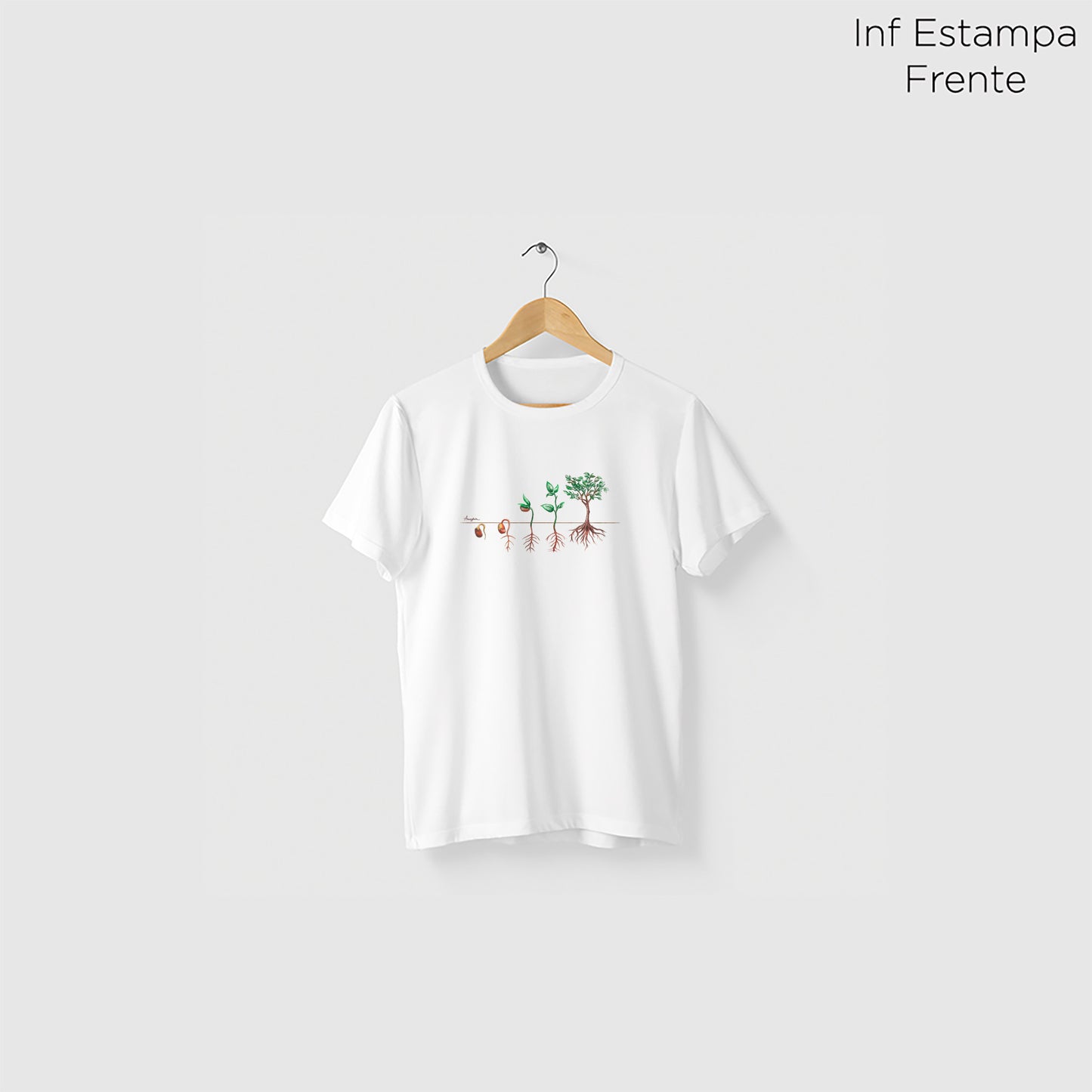 Camiseta Amazônia PLANTE UMA SEMENTE – BRANCO - cód 1168