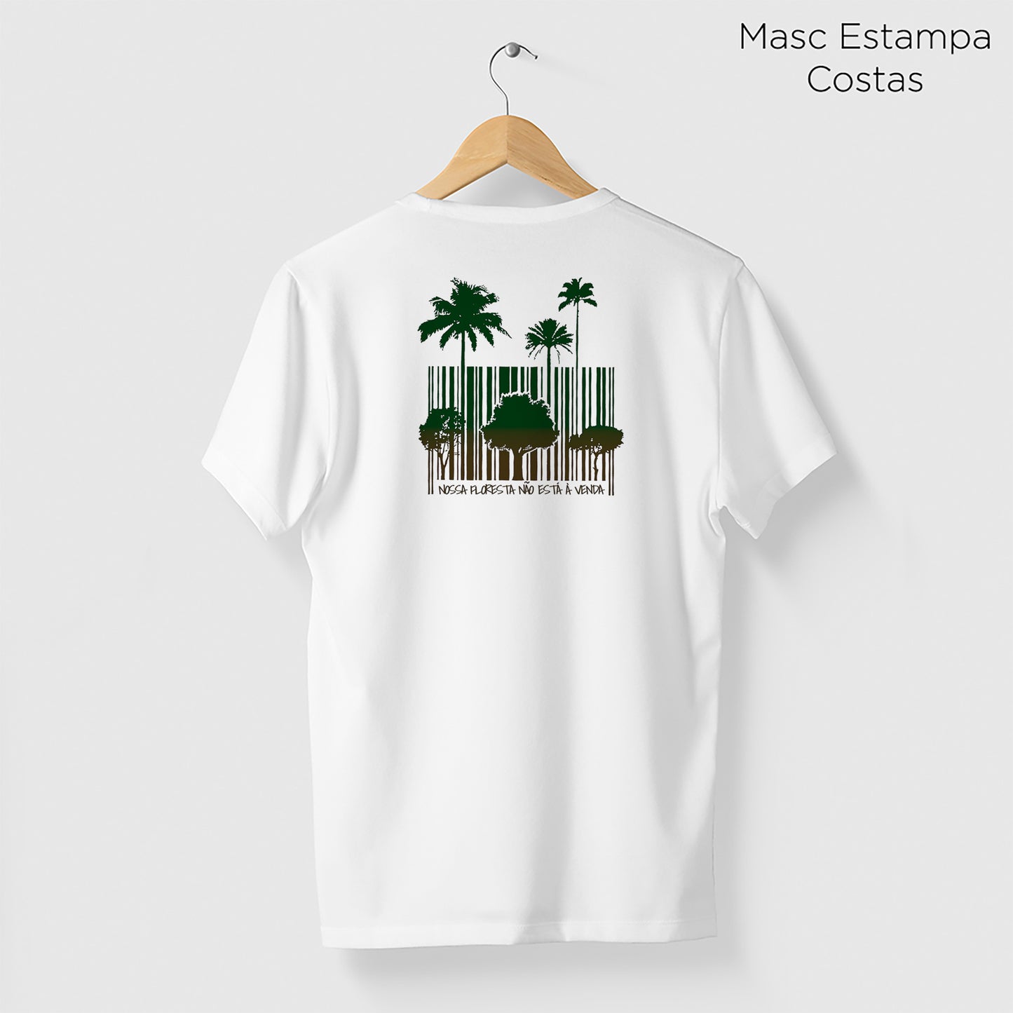 Camiseta Amazônia CÓDIGO FLORESTA - BRANCO - cód 1228