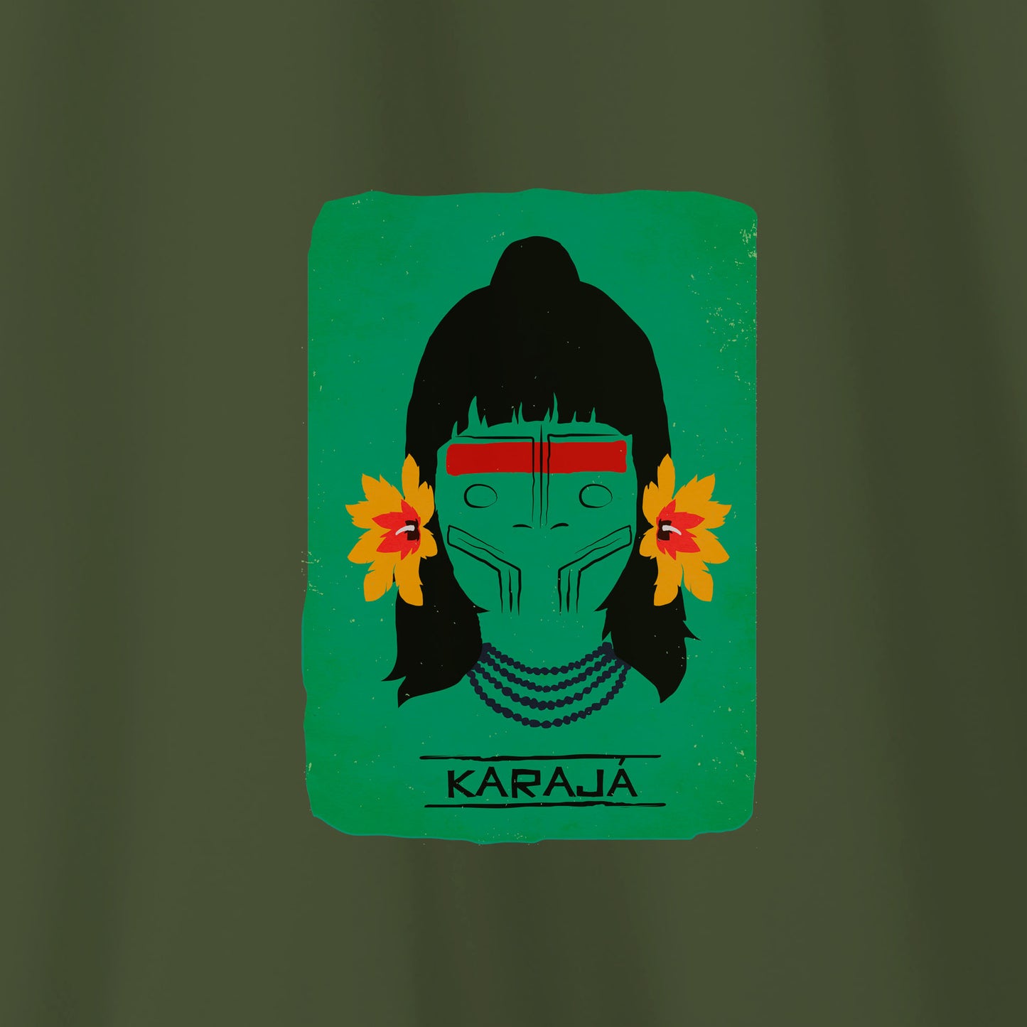 Camiseta Amazônia ORIGENS KARAJÁ - VERDE ESCURO - cód 10577