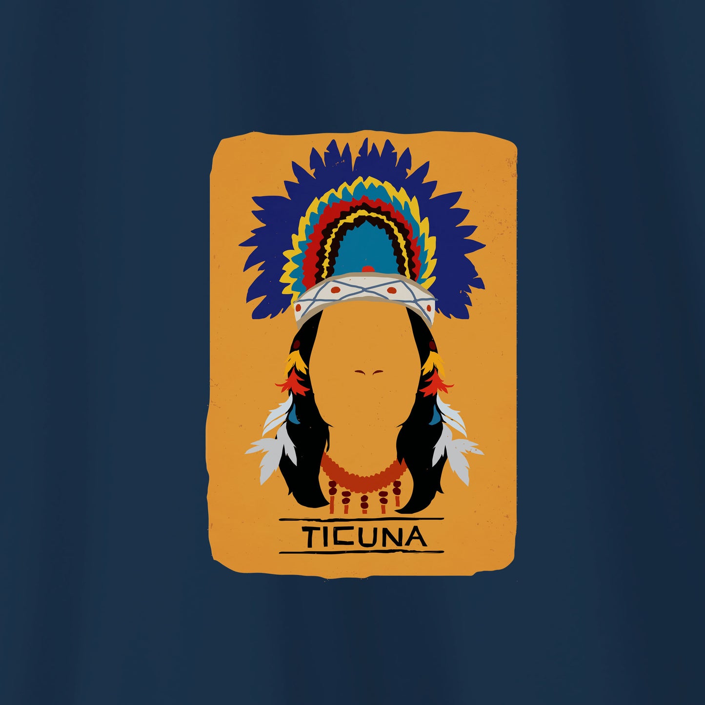 Camiseta Amazônia ORIGENS TICUNA - AZUL MARINHO - cód 10580