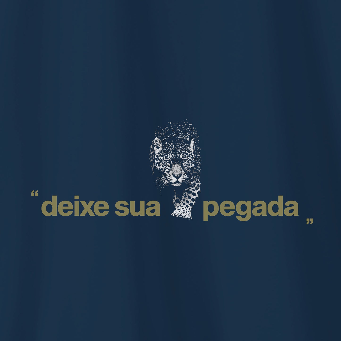 Camiseta Amazônia ONÇAFARI DEIXE SUA PEGADA - AZUL ESCURO - cód 2075
