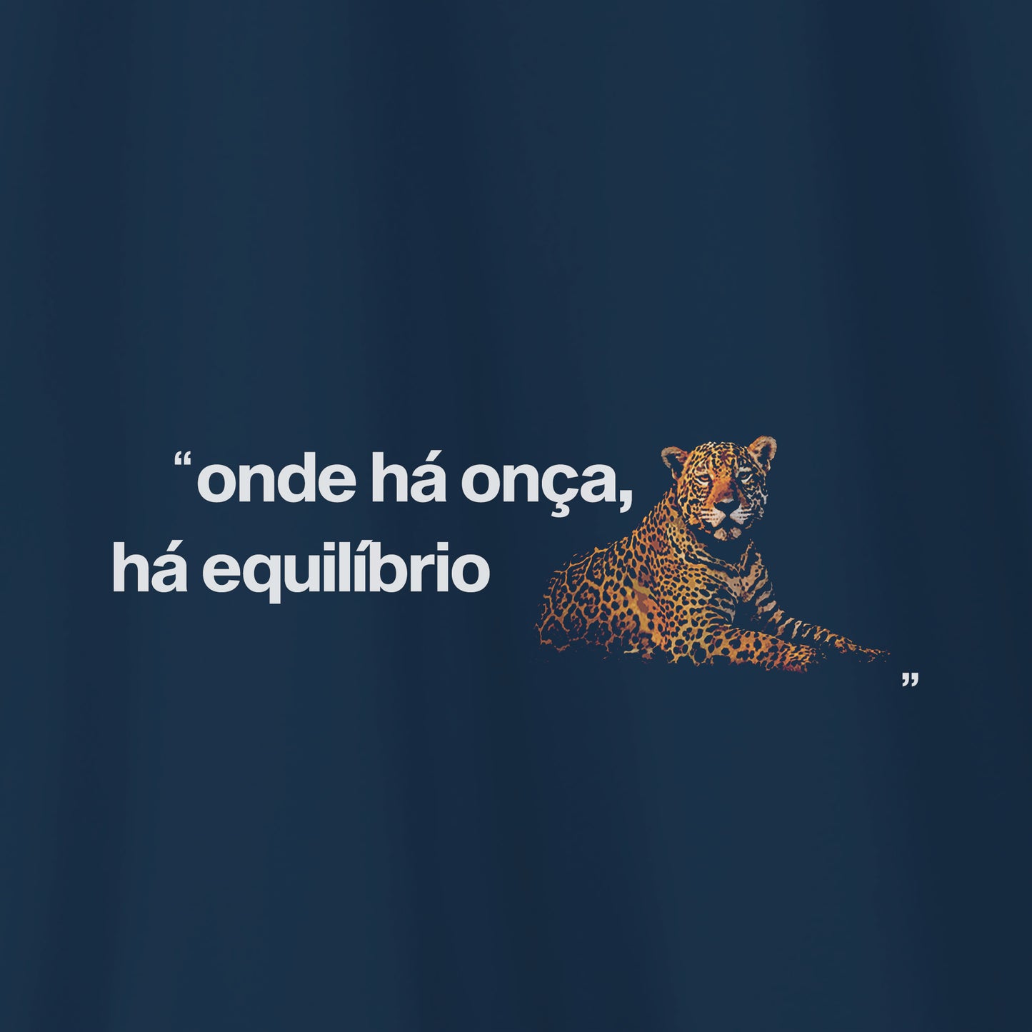 Camiseta Amazônia ONÇAFARI EQUILÍBRIO - AZUL ESCURO - cód 2076