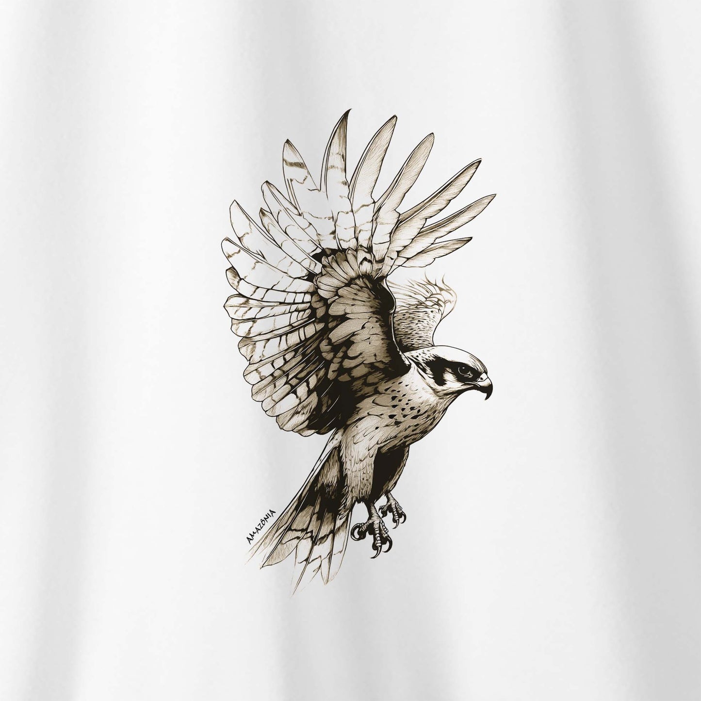 Camiseta Amazônia FALCÃO PEREGRINO - BRANCO - cód 2122