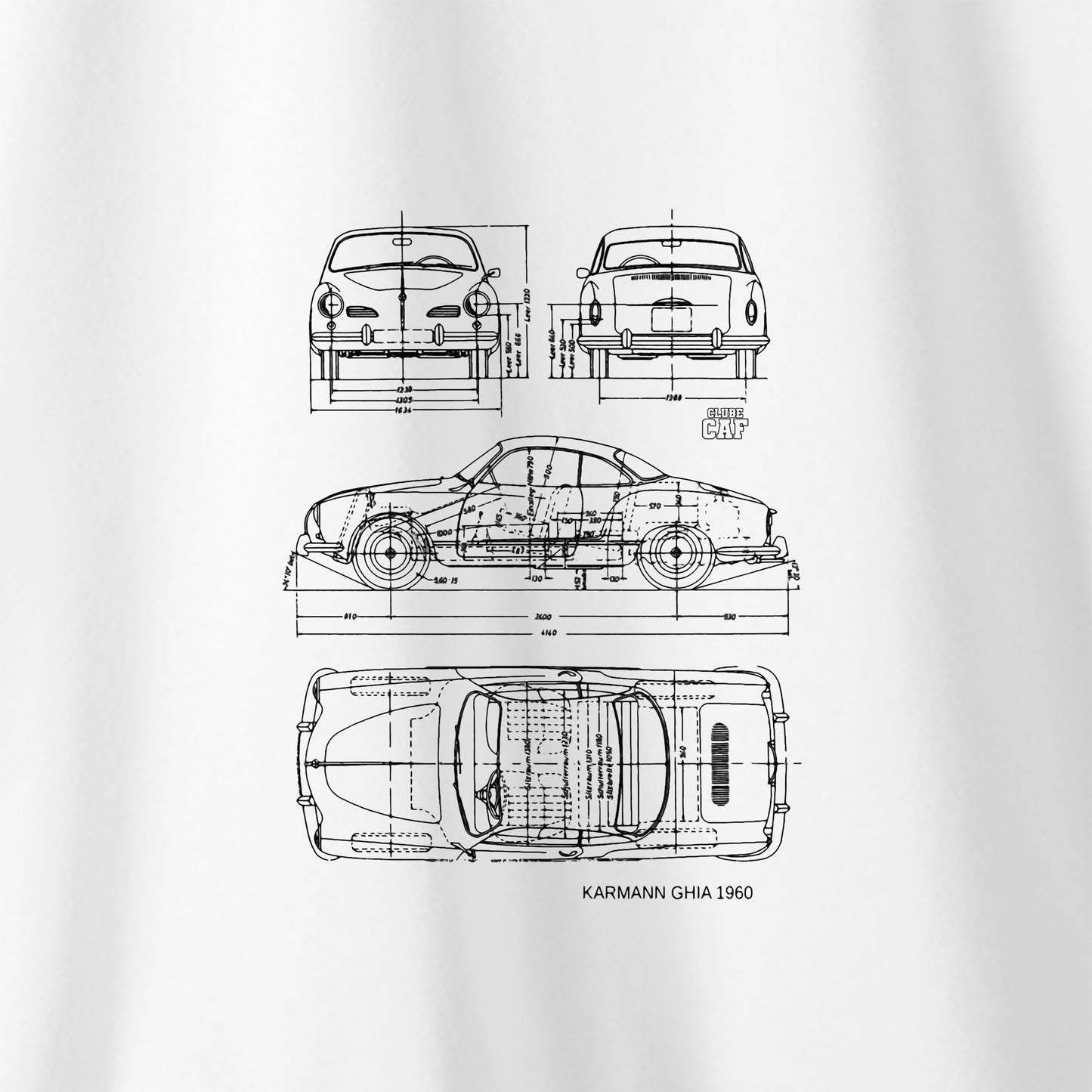Camiseta Amazônia CAF KARMANN GHIA - BRANCO - cód caf0002