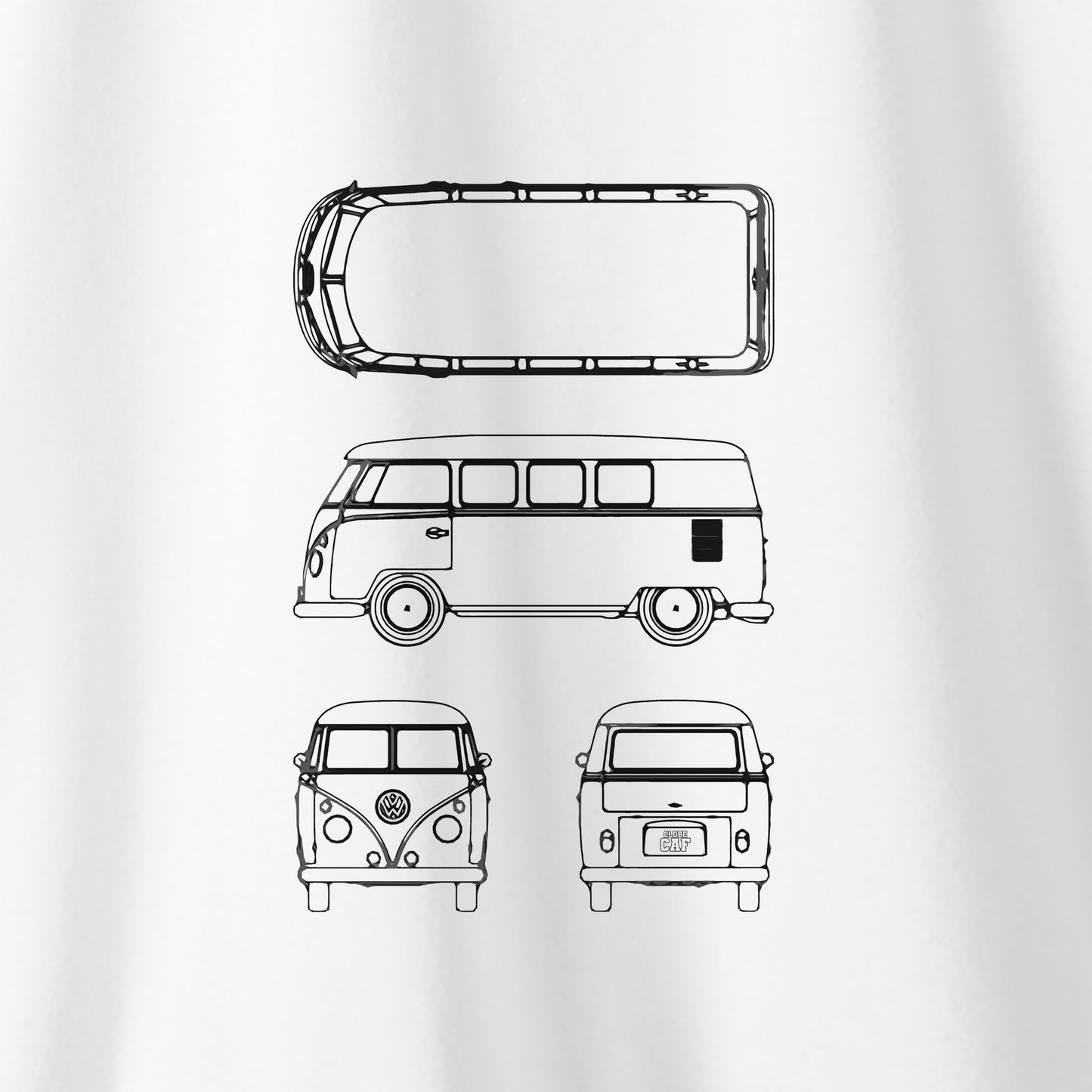 Camiseta Amazônia CAF KOMBI - BRANCO - cód caf0006