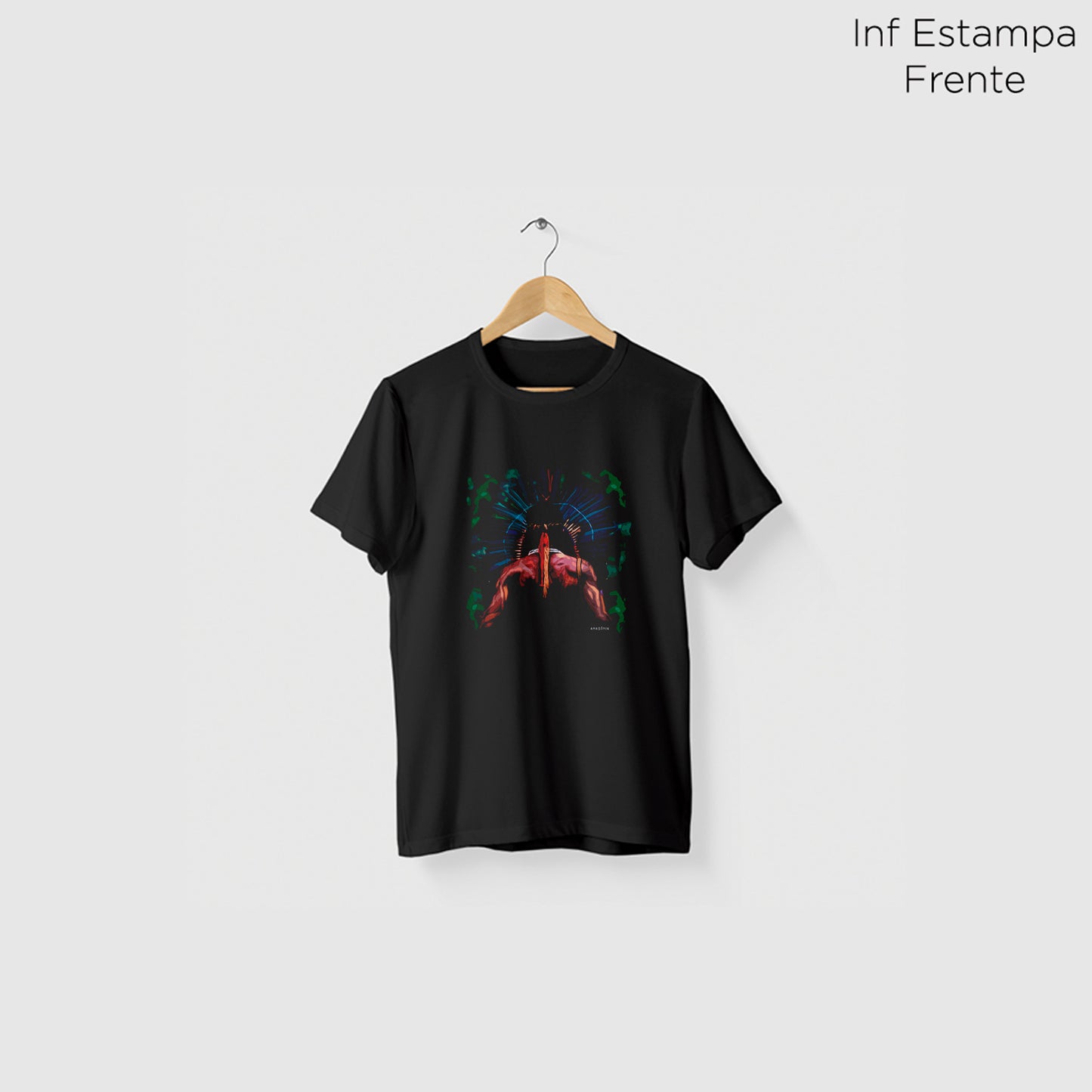 Camiseta Amazônia POATAN - PRETO - cód 2000