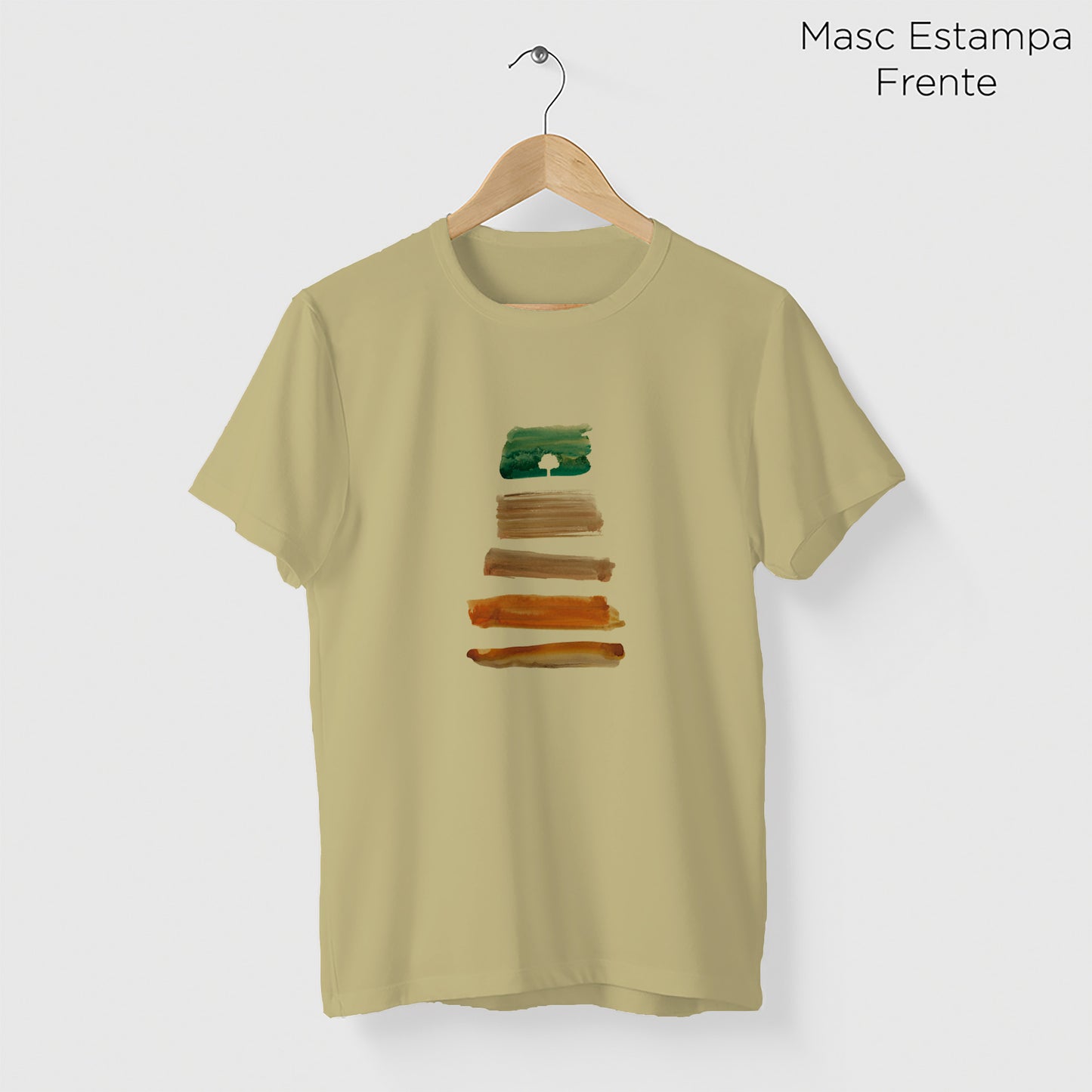 Camiseta Amazônia ISC PACHA MAMA - AREIA ESTONADO - cód 0170