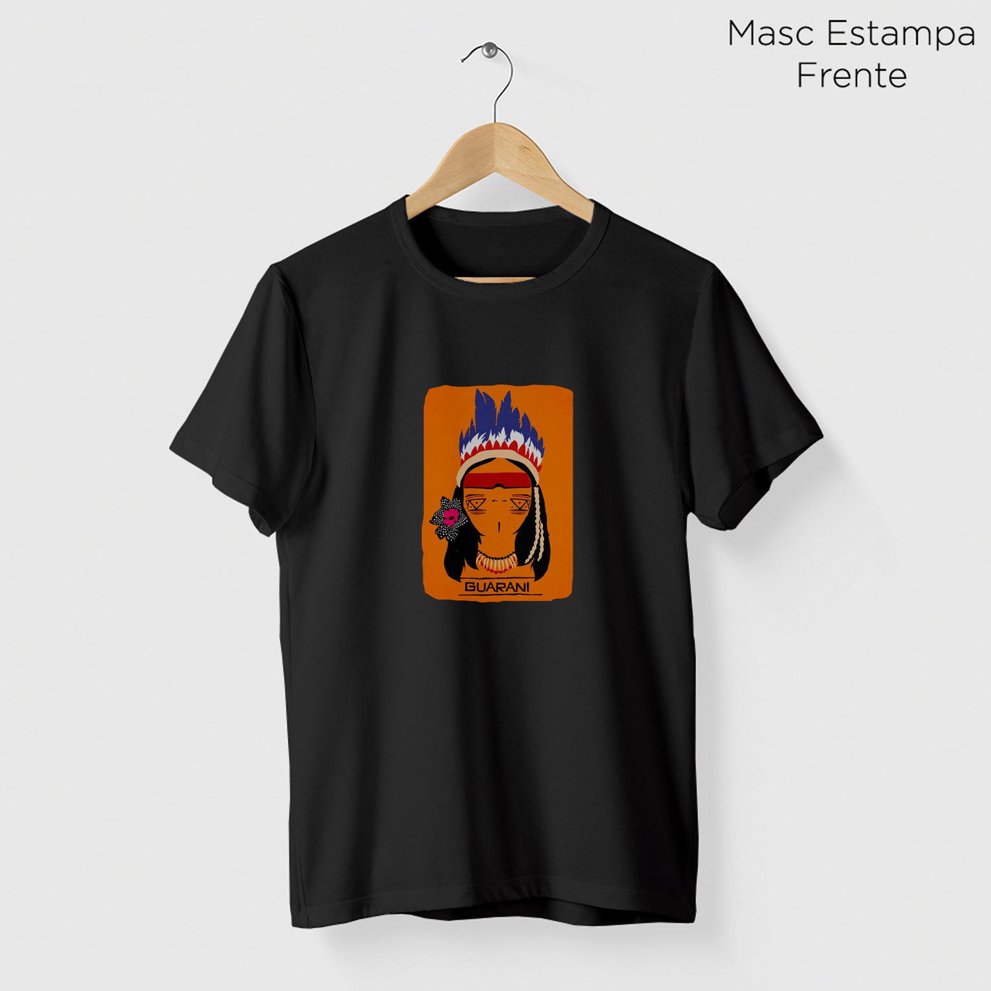 Camiseta Amazônia ORIGENS GUARANI - PRETO - cód 10576