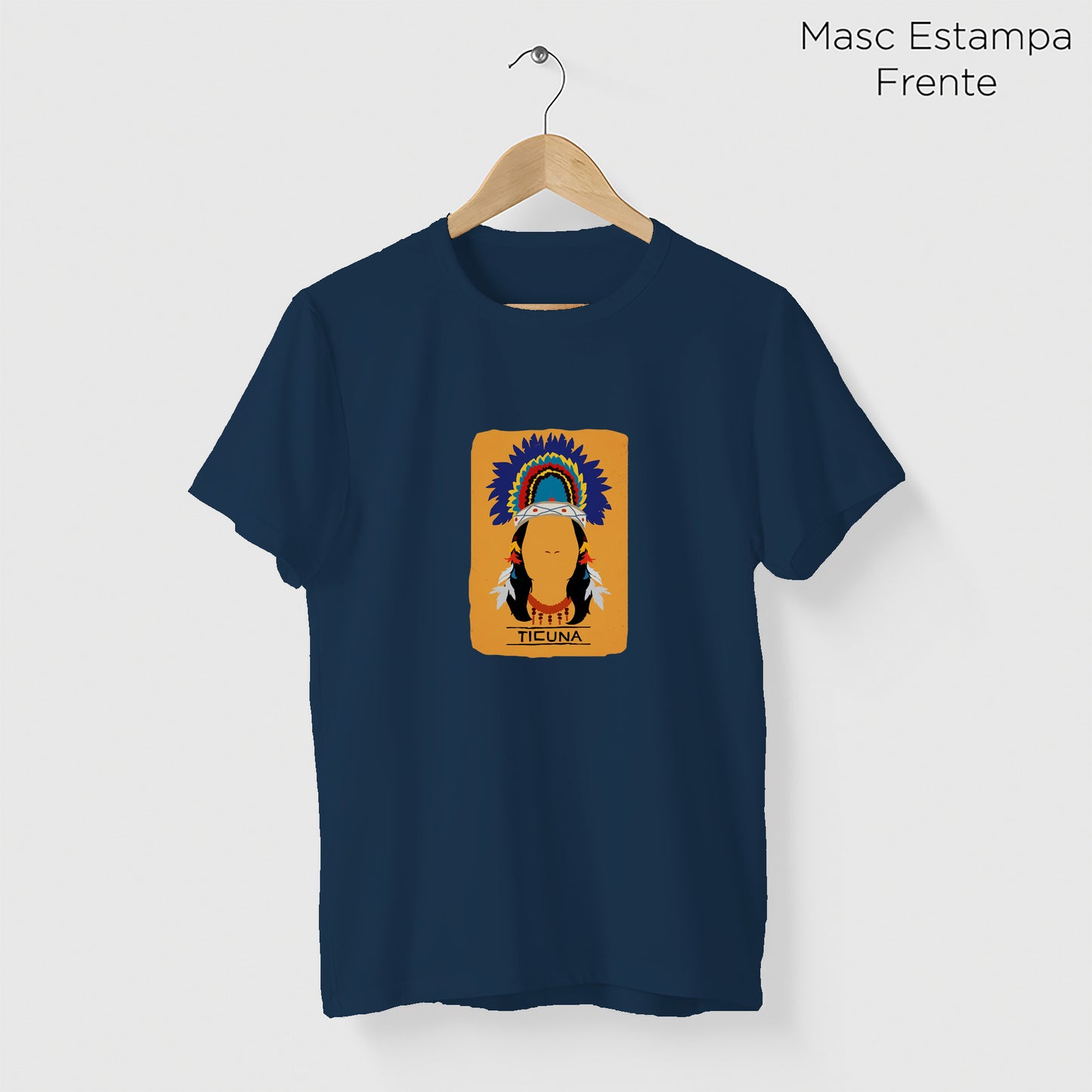 Camiseta Amazônia ORIGENS TICUNA - AZUL MARINHO - cód 10580
