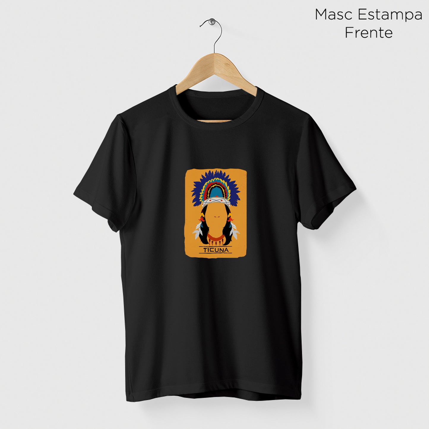 Camiseta Amazônia ORIGENS TICUNA - PRETO - cód 10580