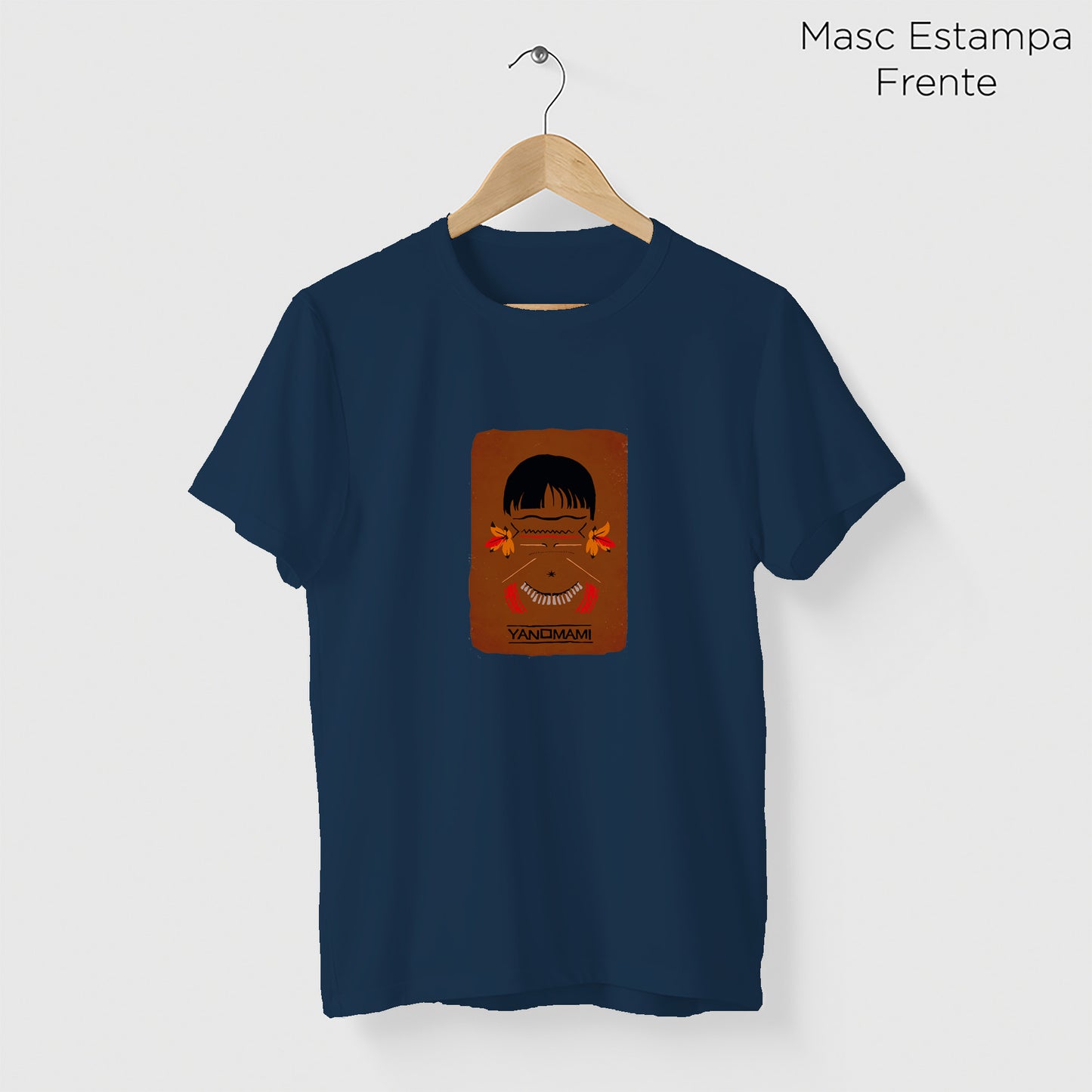Camiseta Amazônia ORIGENS YANOMAMI - AZUL MARINHO - cód 10583